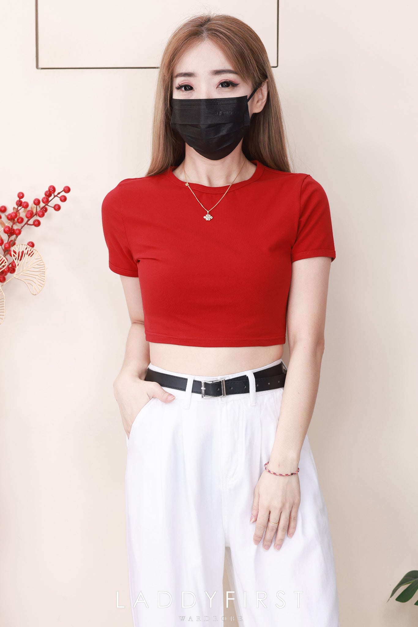 【L3582】高品质气质天丝牛仔直筒阔脚高腰百搭长裤，配送腰带有口袋 ❤️❤️