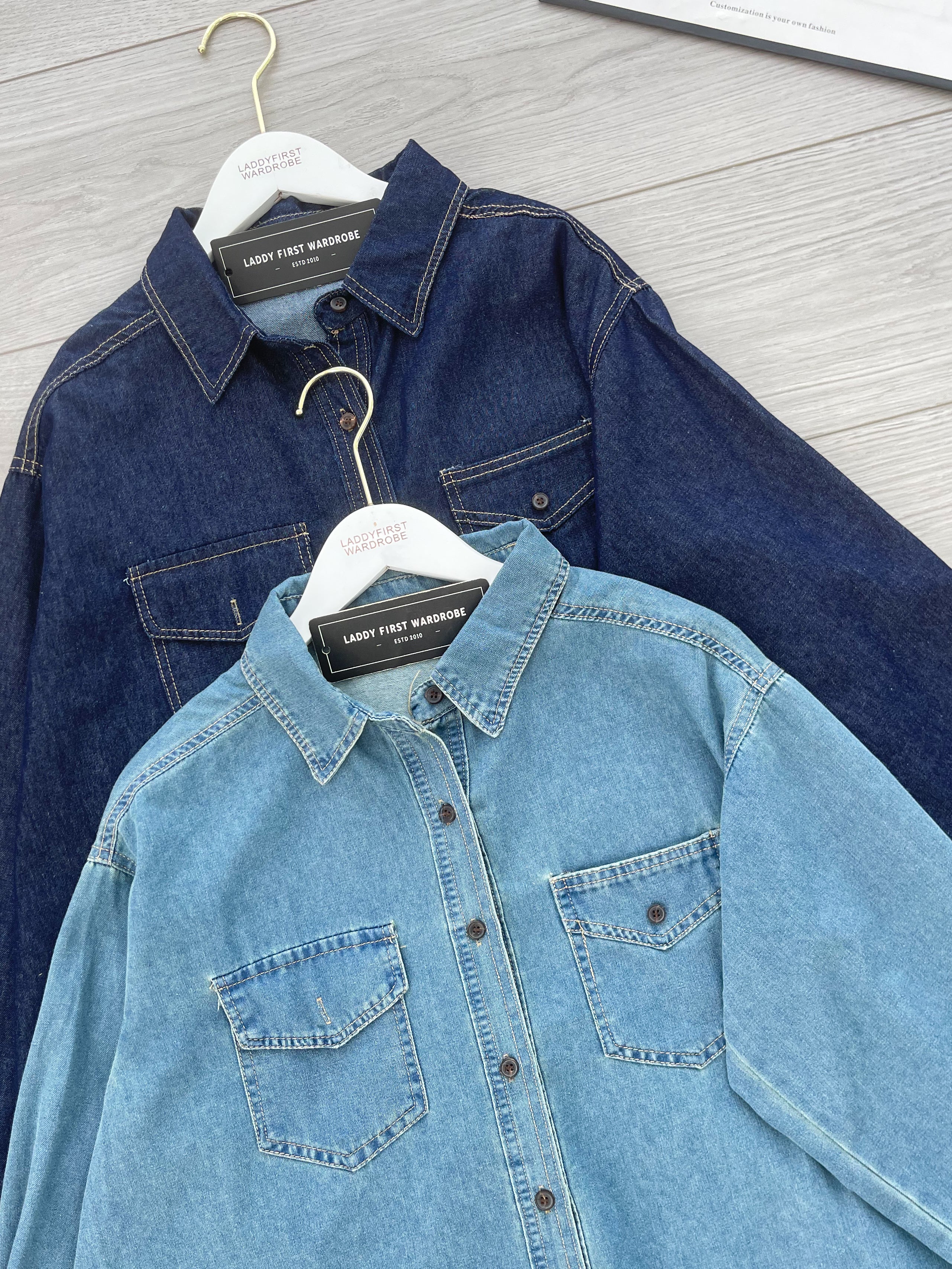 【JK82776】高品质韩式宽松版Oversized 牛仔长袖外套 ❤❤