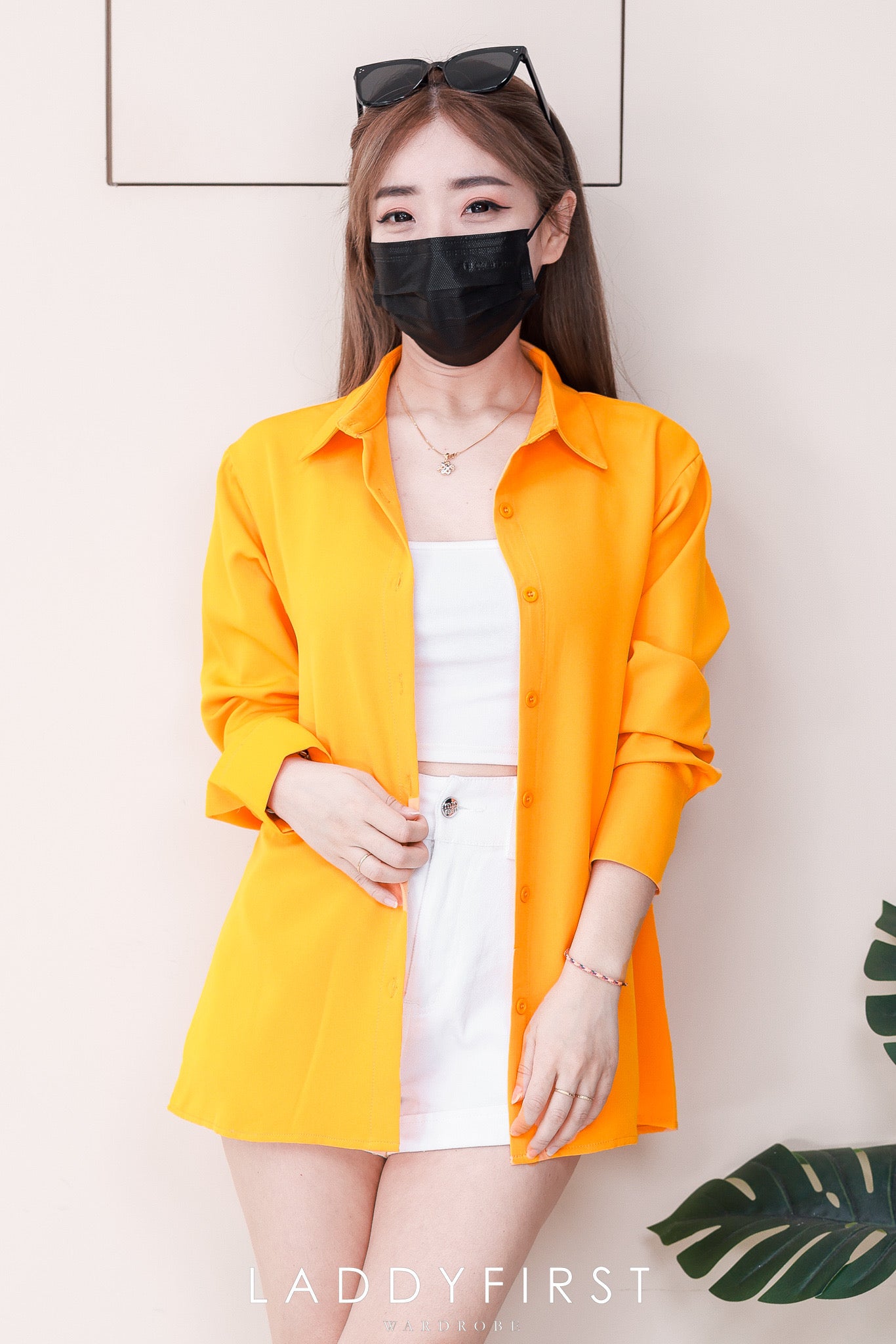 【T80340】＊订单不断＊ 独家爆款高品质韩式宽松版多巴胺色系翻领长袖西装衬衫上衣❤️【A-R1-C5】