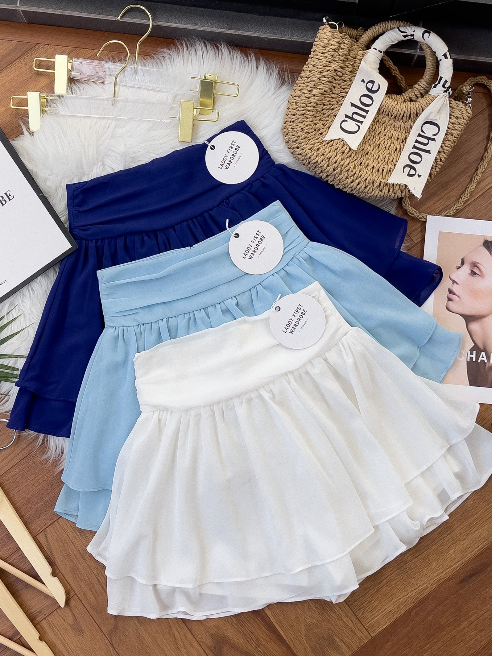 【S681131】‼️爆单王再次到货‼️【独家小圆饼】高质量西装拼雪纺蓬蓬高腰裙子【A-R3-C4】