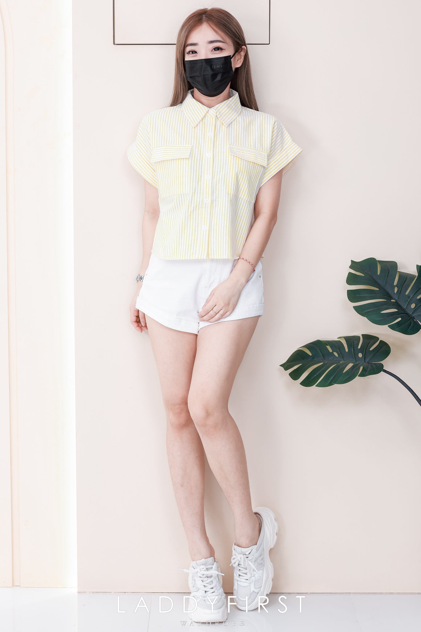 【T82600】高品质polo翻领宽松版棉麻衬衫短袖简约百搭上衣，有口袋 ❤❤