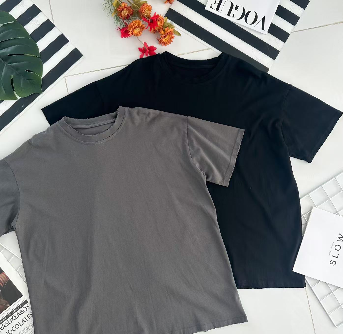 【O302051】韩版宽松圆领短袖纯棉OVERSIZE TEE【A-RU3】