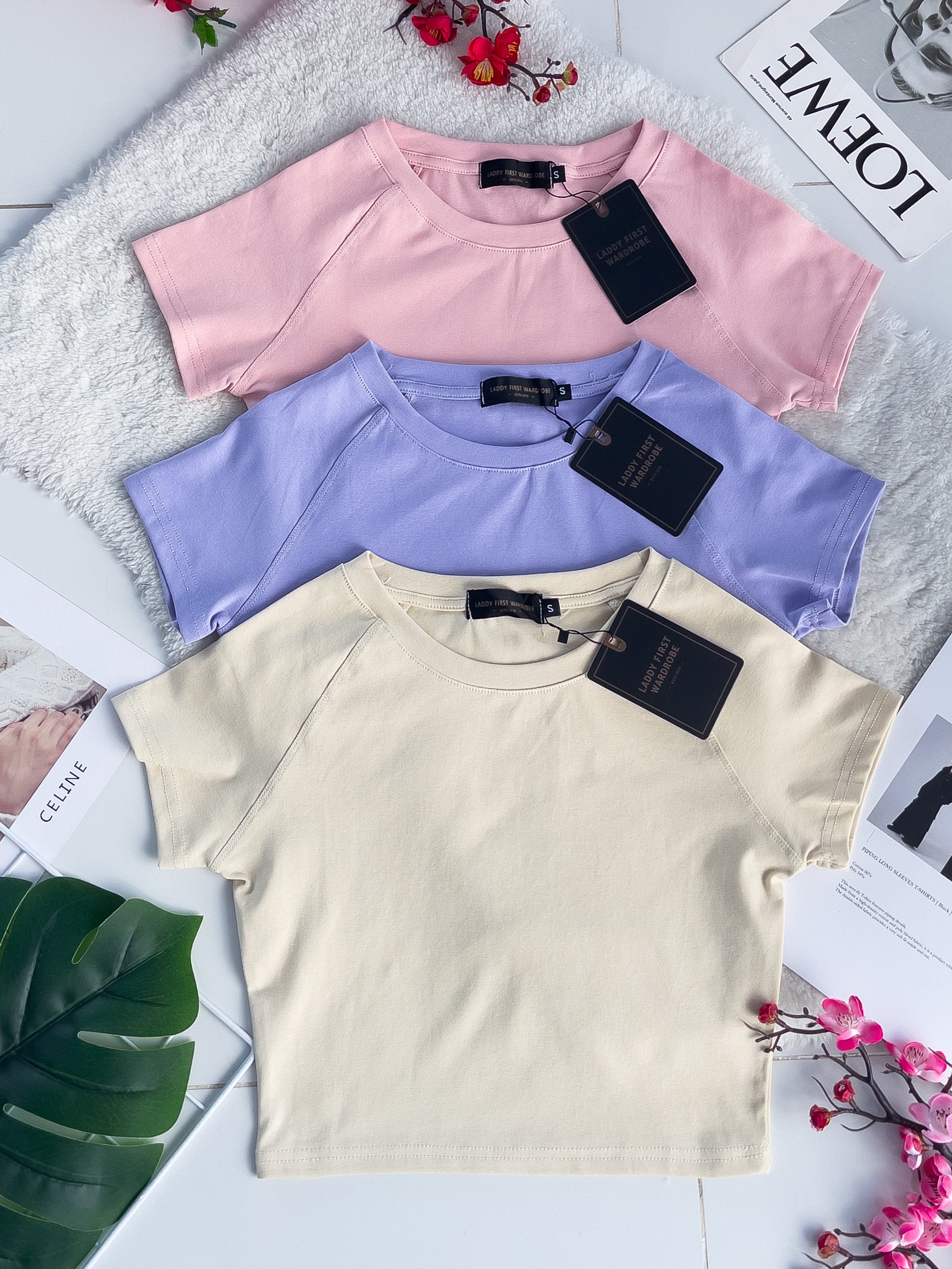 【T80792-2】【直播间搭配款】独家爆款高品质纯棉弹力圆领短袖简约日常百搭款上衣 #衣柜必入手百搭款 ❤❤ 【A-R1-C3】