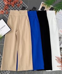【L09】独家爆款厚实罗马阔脚高腰长裤【B-R3-C5】