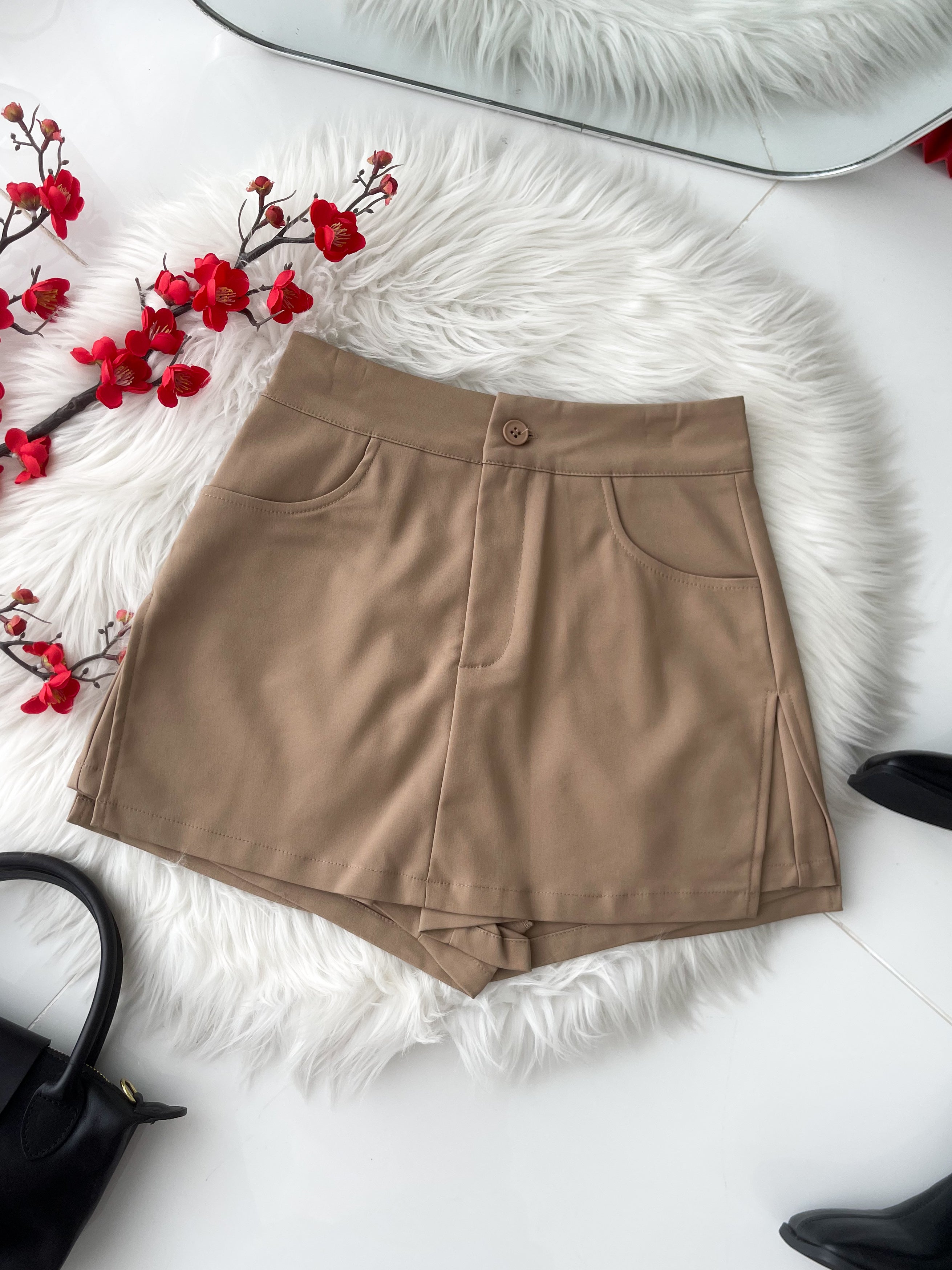 【S98752】高品质极简简约前后裙西装高腰百搭裤裙，有口袋 ❤️❤️