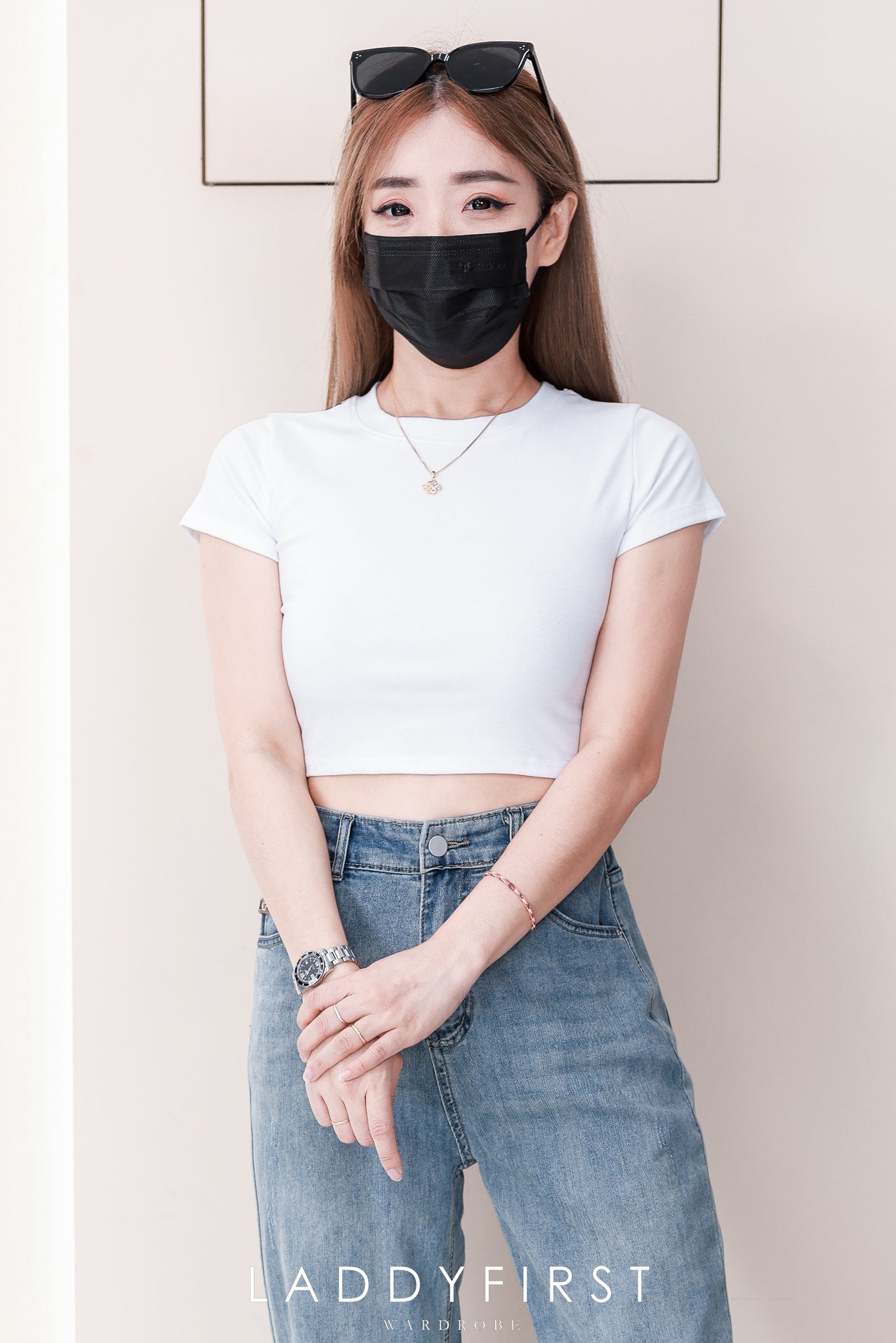 【L2579】高品质COTTON JEANS天丝牛仔弹力高腰长裤，后腰伸缩弹力有口袋 ❤️❤️
