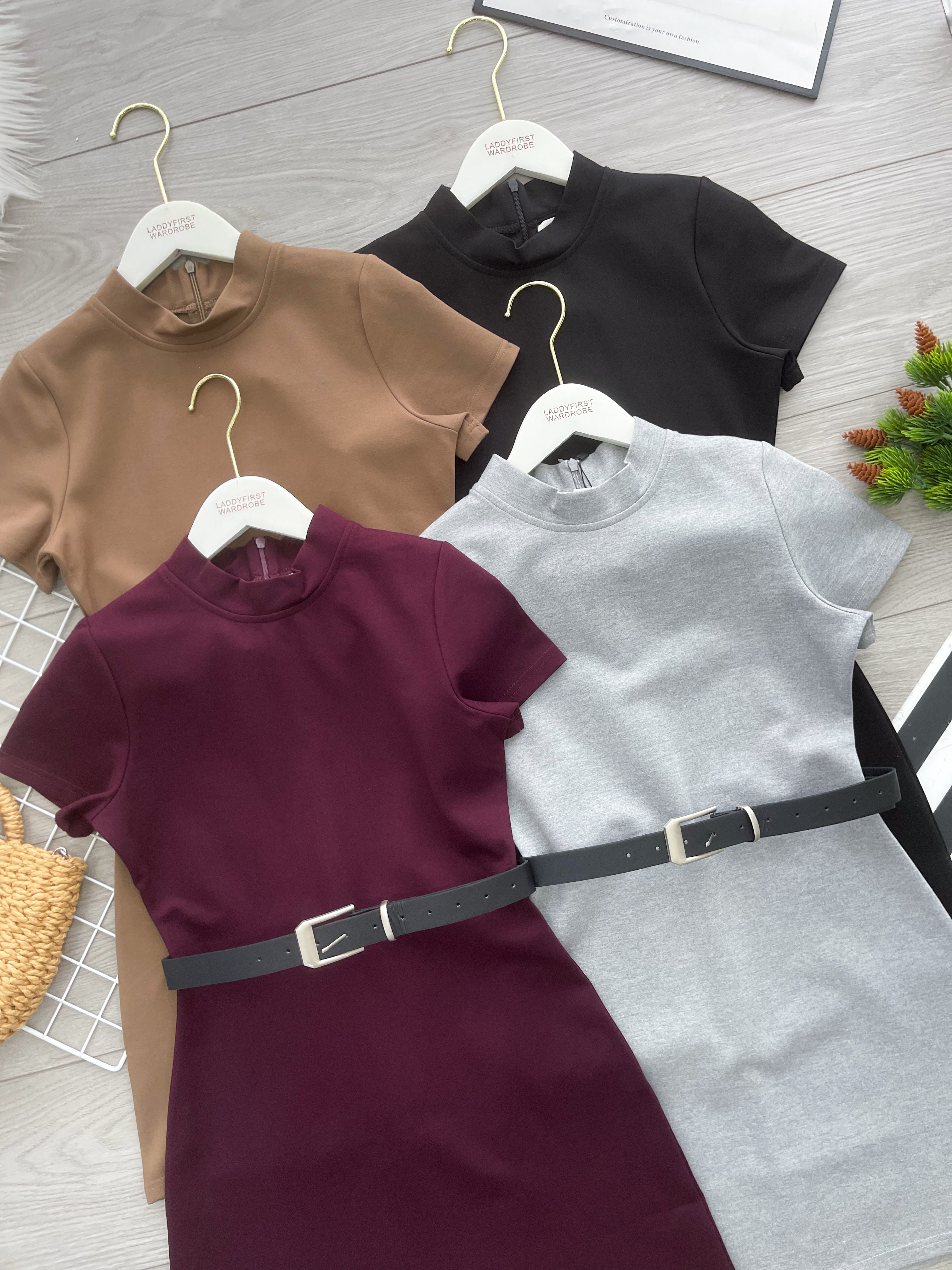 【D2616】高品质厚实罗马修身显腰型简约百搭连身裙子 ❤️❤️