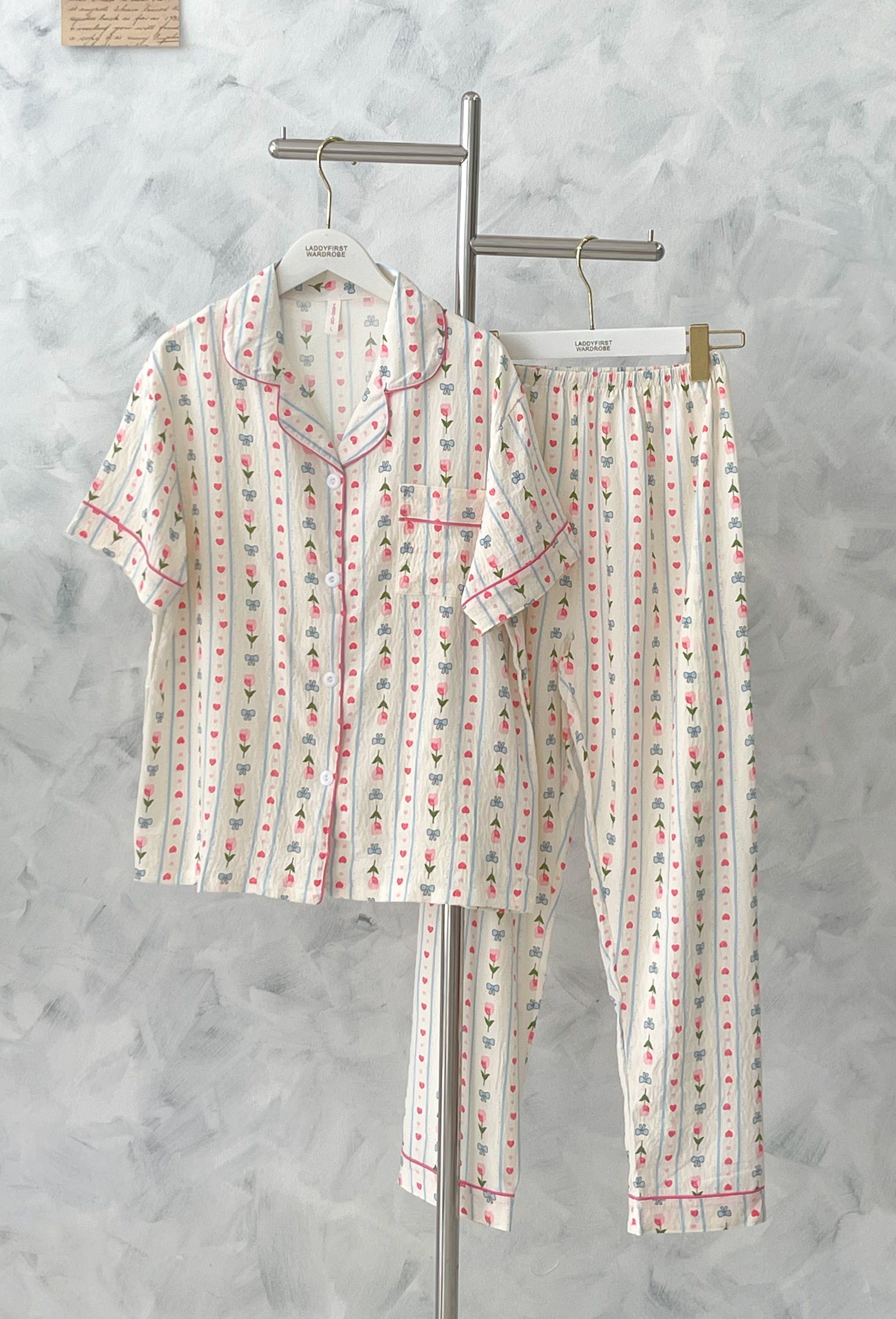 【SW267】高品质可爱甜美风三件套家居睡衣套装 上衣➕短裤➕长裤❤️❤️