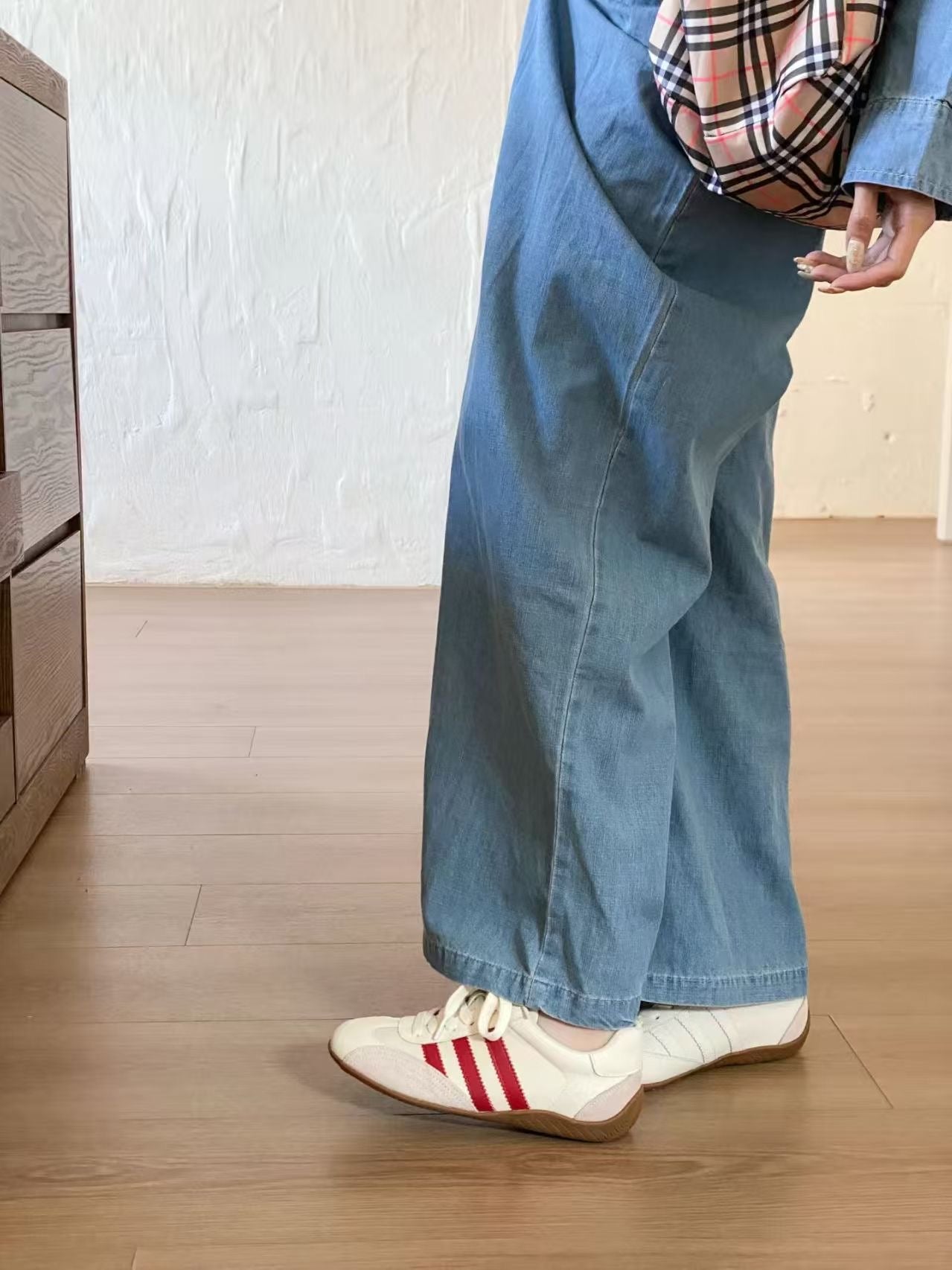 【R9135-3】🔅精选预售款🔅 高质量韩系街头风复古真皮经典三条杠阿甘鞋子 ❤️