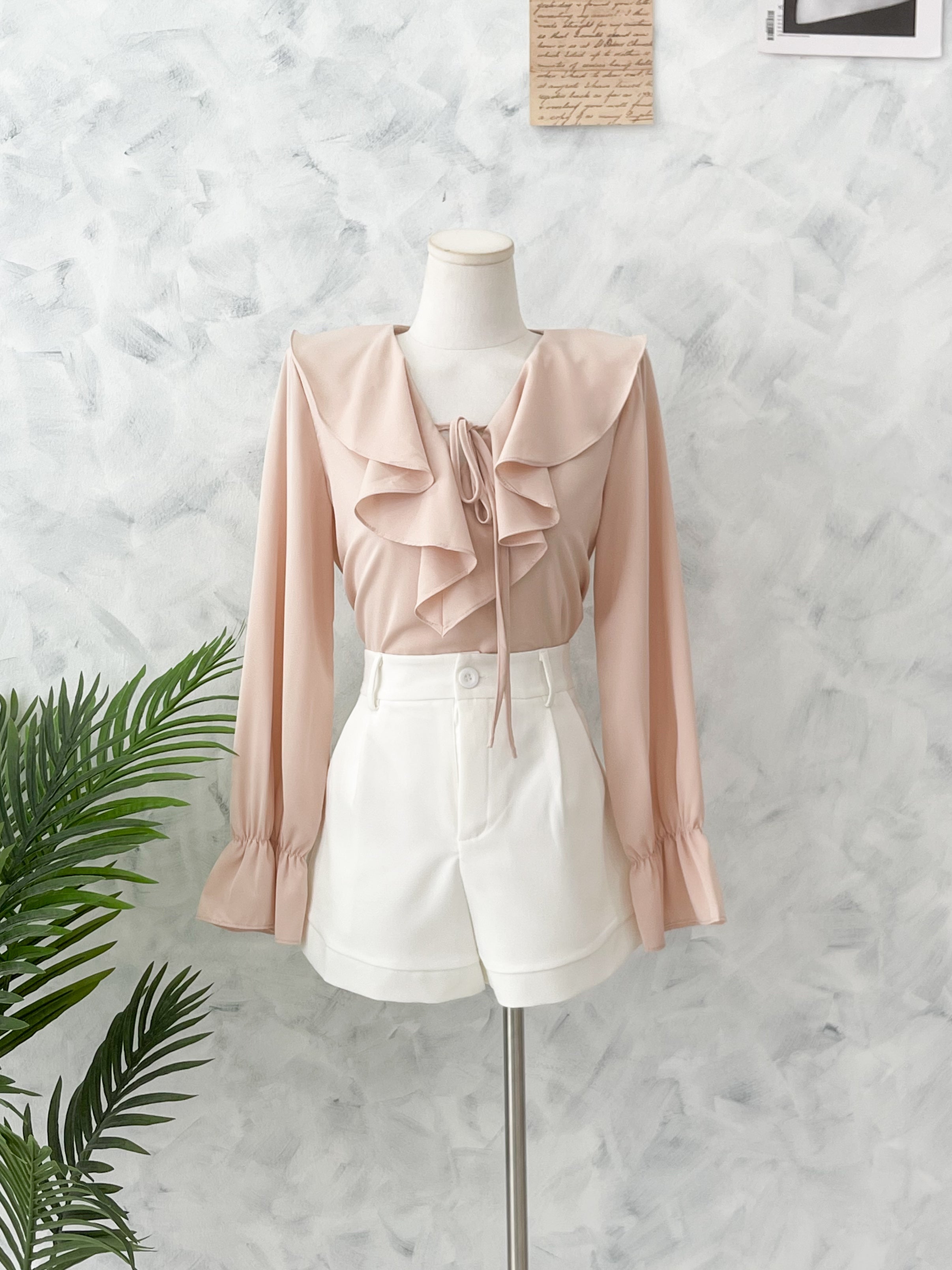 【T81166】高品质雪纺飘逸感荷叶边上衣 ❤️❤️