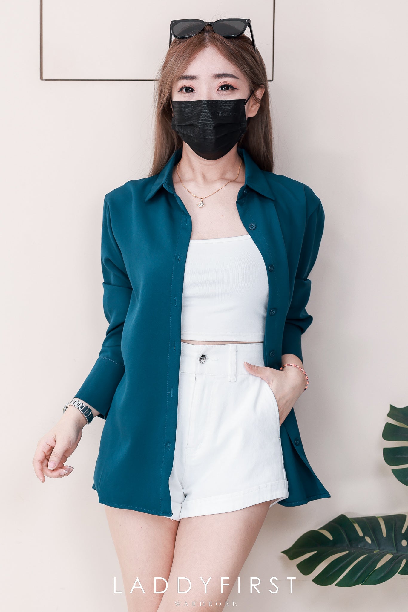 【T80340】＊订单不断＊ 独家爆款高品质韩式宽松版多巴胺色系翻领长袖西装衬衫上衣❤️【A-R1-C5】