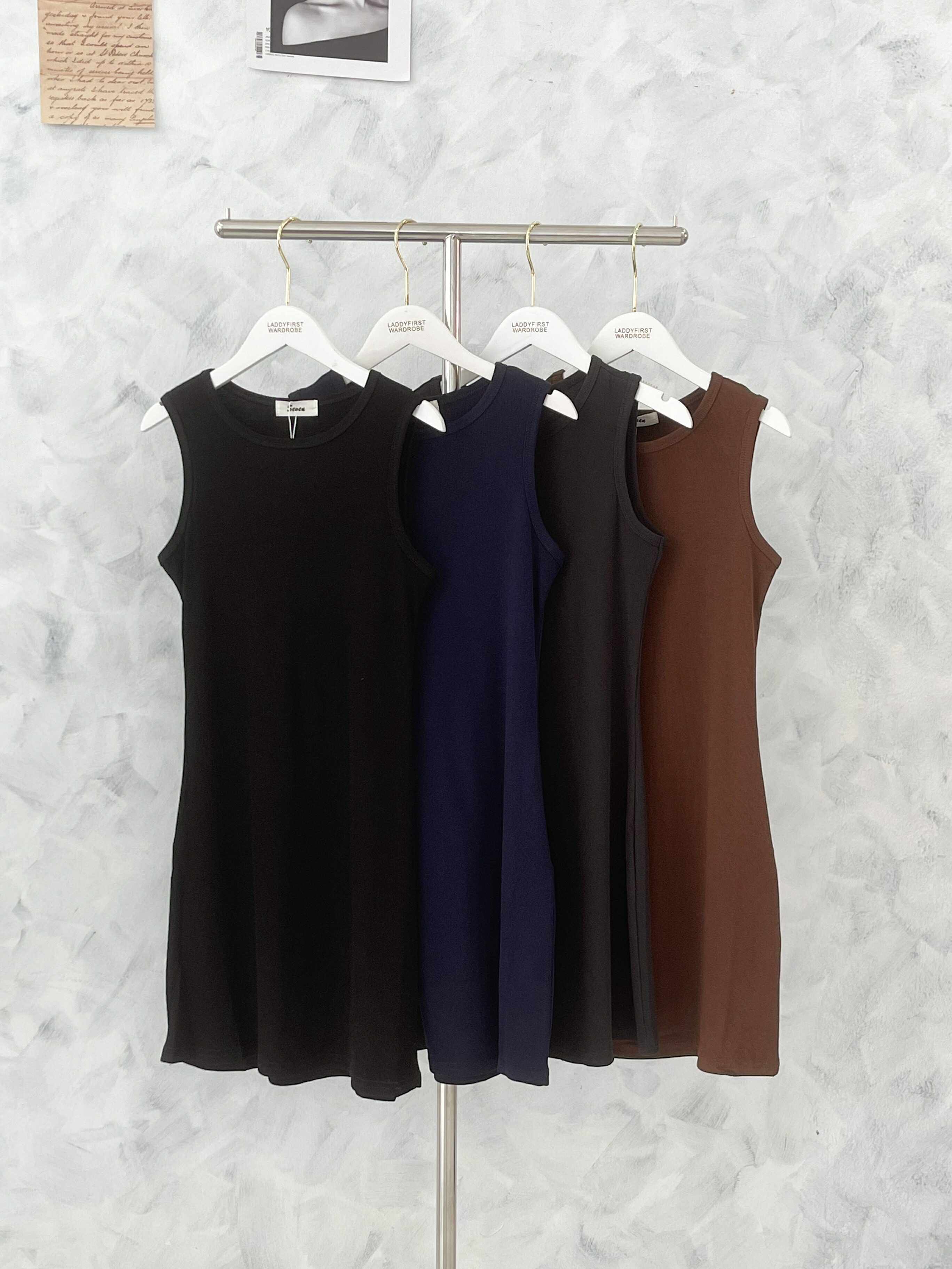 【D82420】高品质螺纹面料弹力慵懒风连身裙子❤️❤️ 【C-R1-C3】