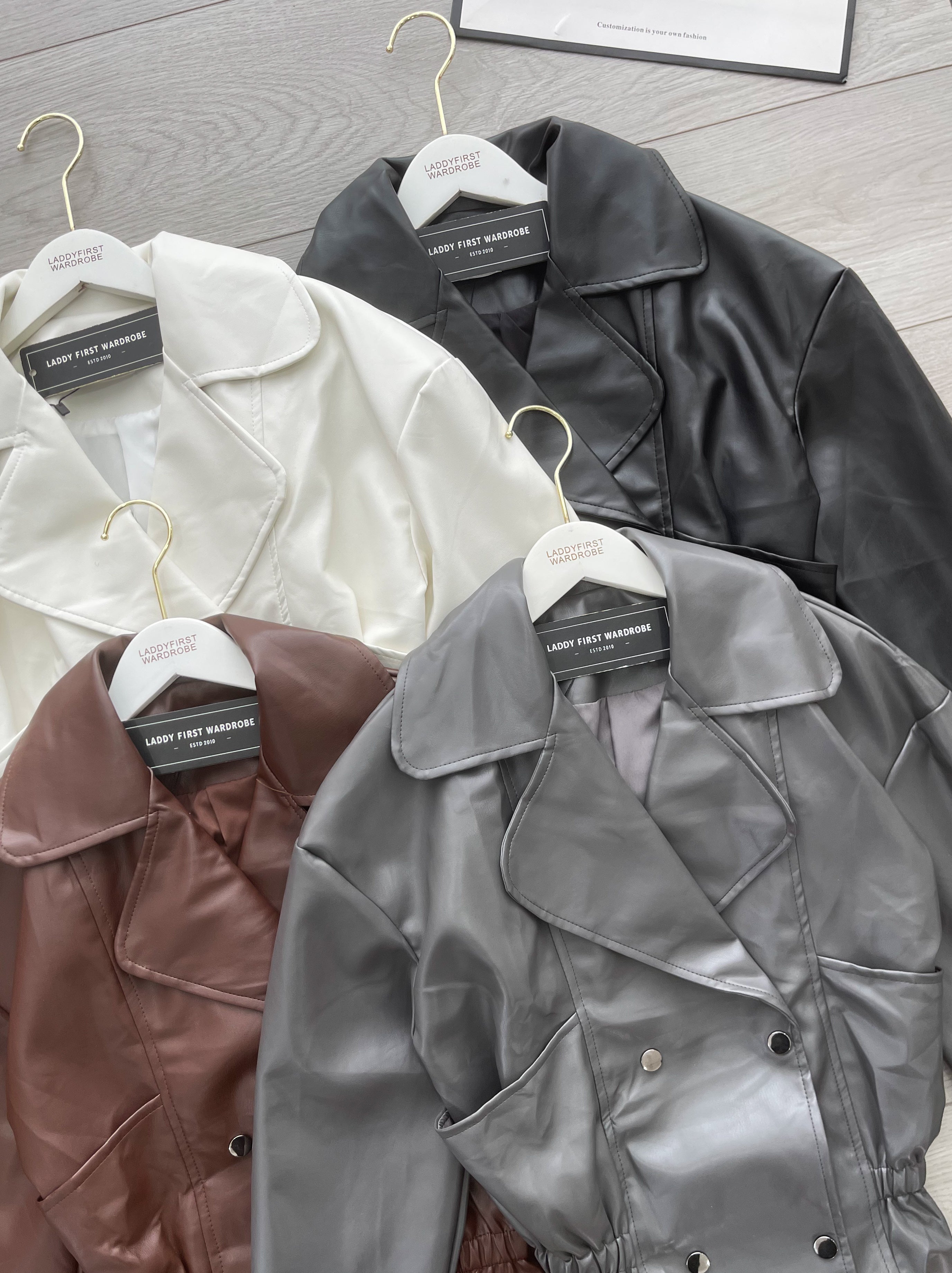 【JK2704】高品质复古骑士风气质皮革长袖外套 ❤️❤️