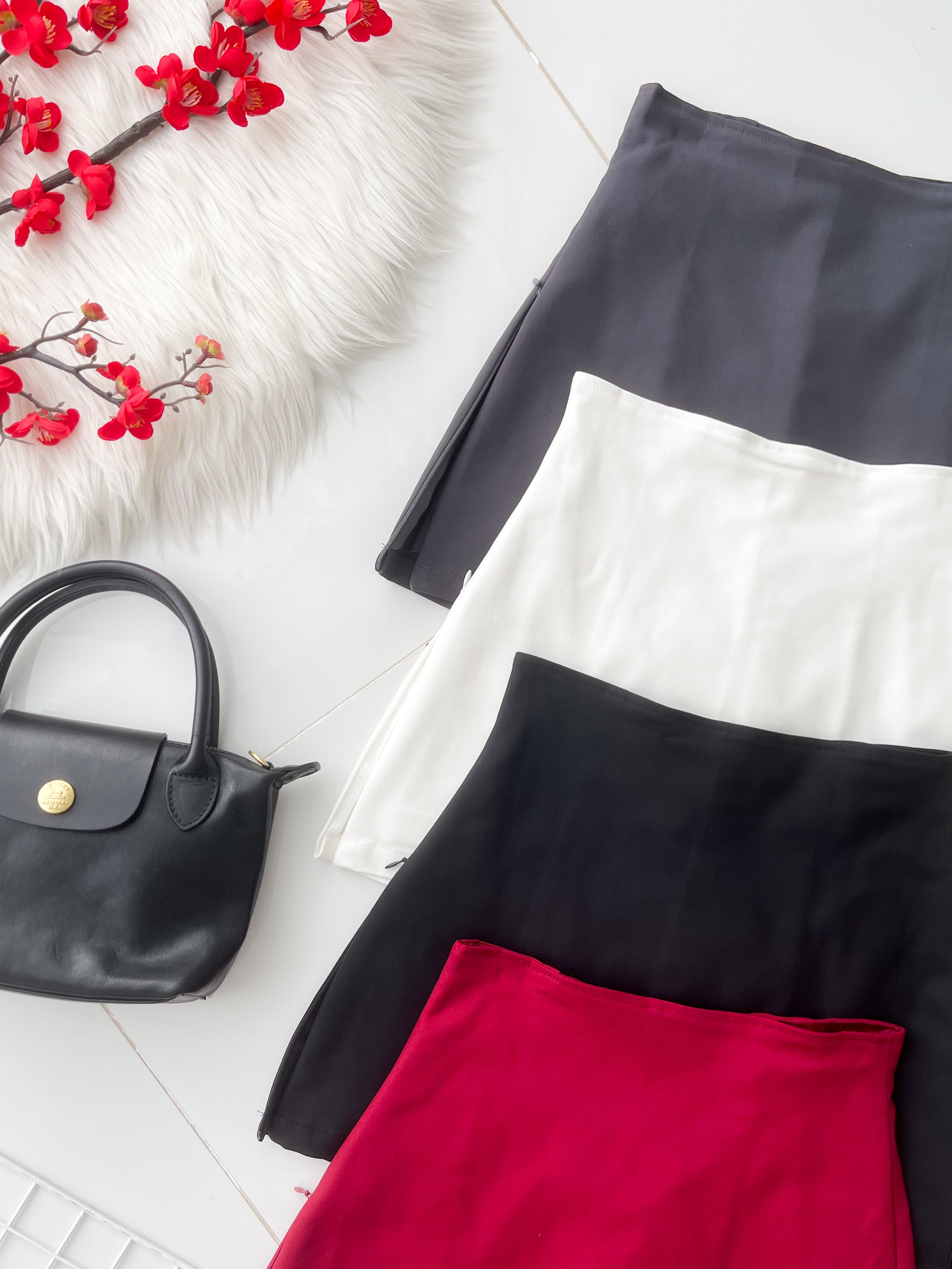 【S2320】高品质极简简约前后裙A字西装高腰百搭裤裙，两侧拉链开叉设计 ❤️❤️