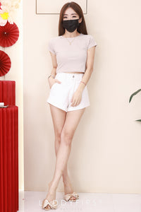 【T80792】【直播间搭配款】独家爆款高品质纯棉弹力圆领短袖简约日常百搭款上衣 #衣柜必入手百搭款 ❤❤【A-R3-C2】