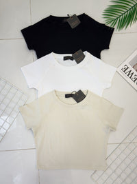 【T80792】【直播间搭配款】独家爆款高品质纯棉弹力圆领短袖简约日常百搭款上衣 #衣柜必入手百搭款 ❤❤【A-R3-C2】