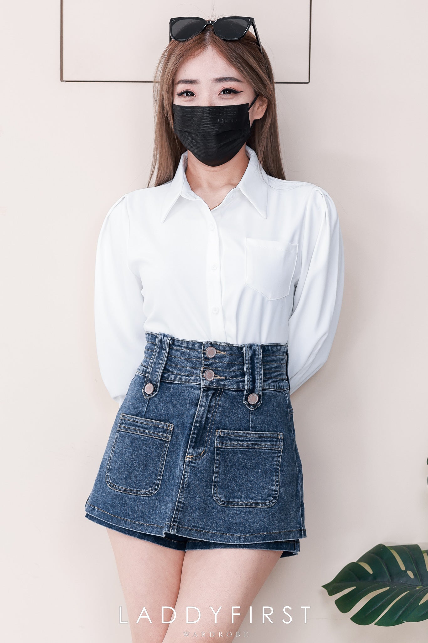 【S121530】高品质洗水牛仔前后裙子高腰百搭裤裙，有口袋 ❤️❤️
