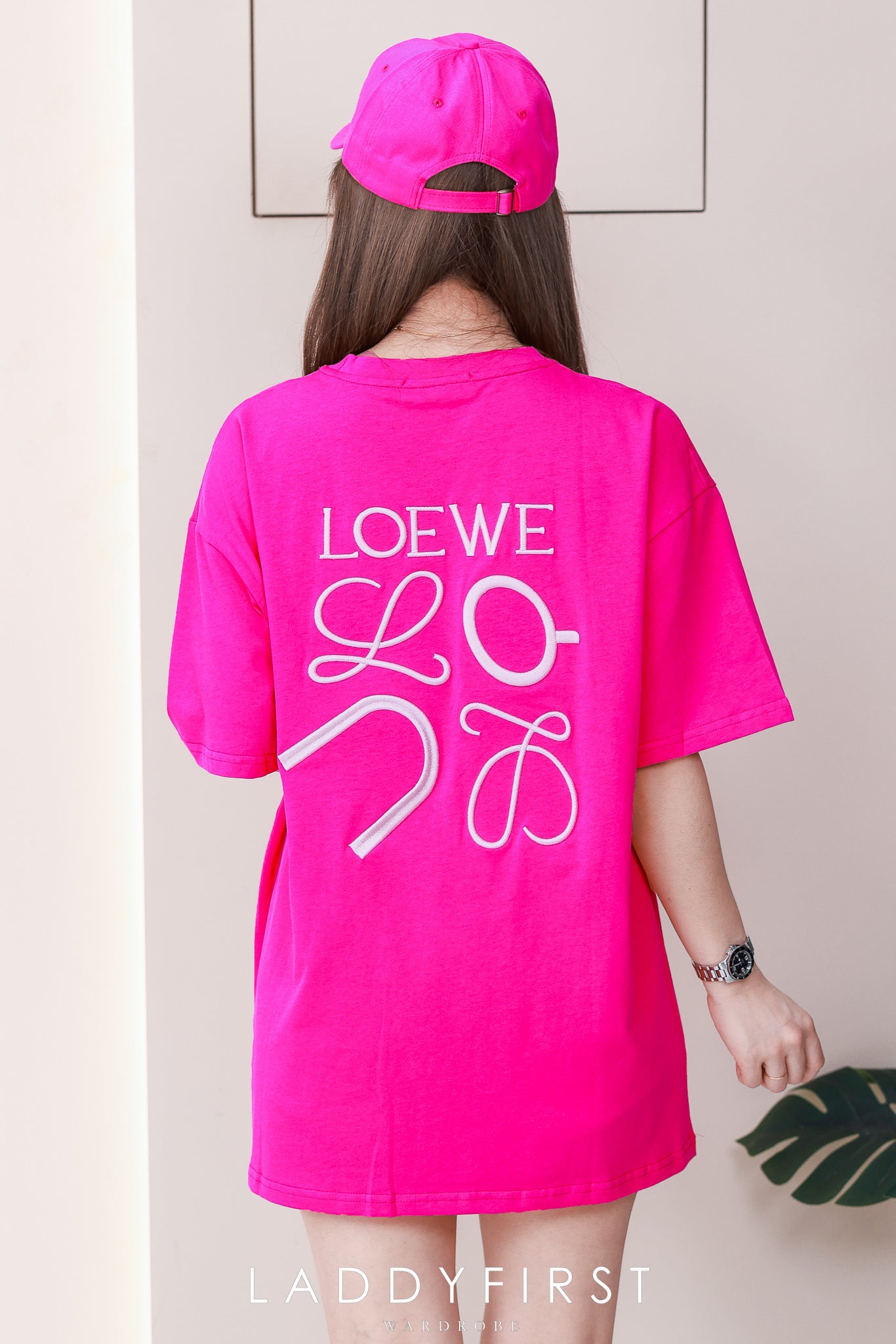 【O9950-1】⚡补货预订款⚡高品质两件套男女同款纯棉LOEWE刺绣Oversized 潮流时尚上衣 上衣➕帽子❤❤