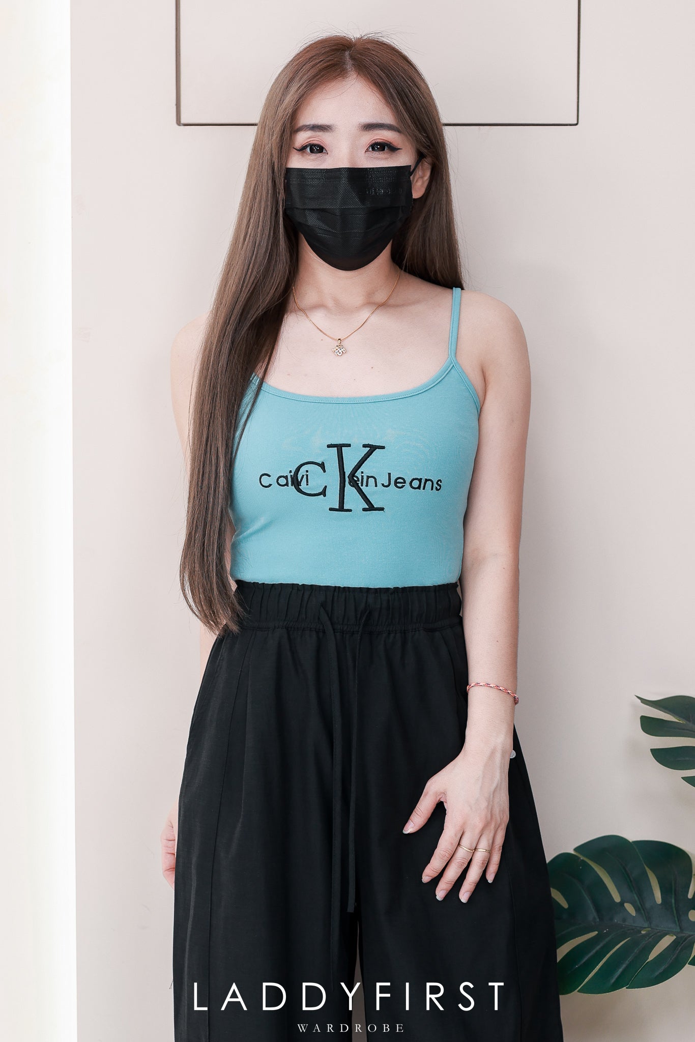 【L25162】高品质抽绳松紧腰弹力西装高腰直筒百搭长裤，有口袋 ❤️❤️