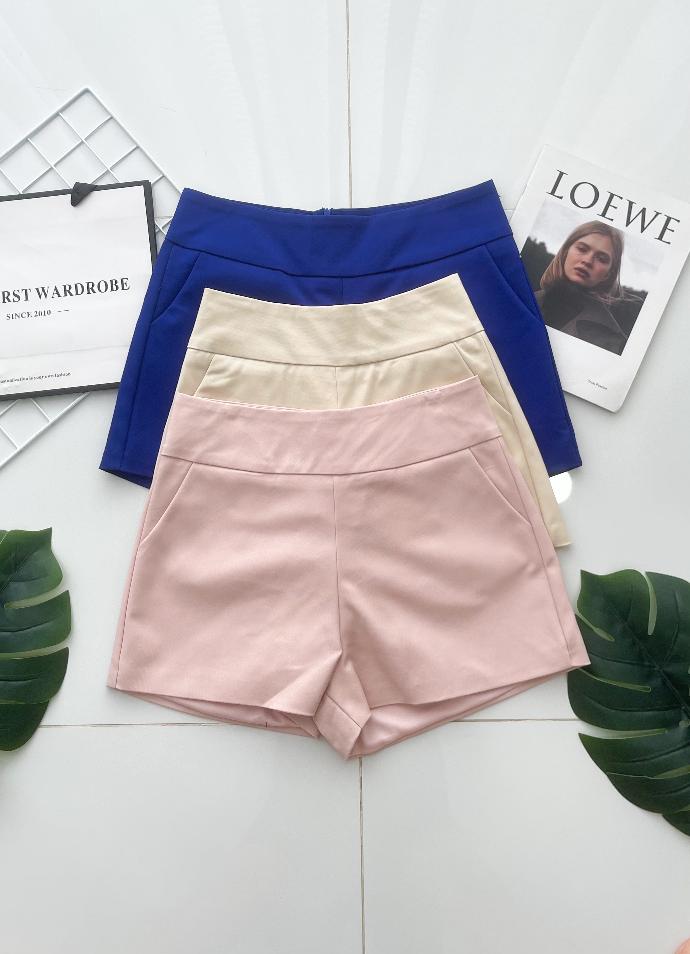 【S1445】独家爆款【万能妈妈】【有里布款📌】西装中高腰休闲百搭万能短裤，有口袋 #内有里布 ✔️ ❤️❤️【D-R2-C3】