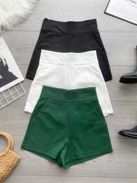【S7885】【网站福利款✨】独家爆款【万能爸爸】西装高腰百搭短裤，后中拉链有口袋【B-R2-C6】