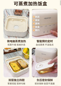【P7108】✨现货✨ 高硼硅玻璃双层四胆蒸煮电热饭盒便当盒 🍱