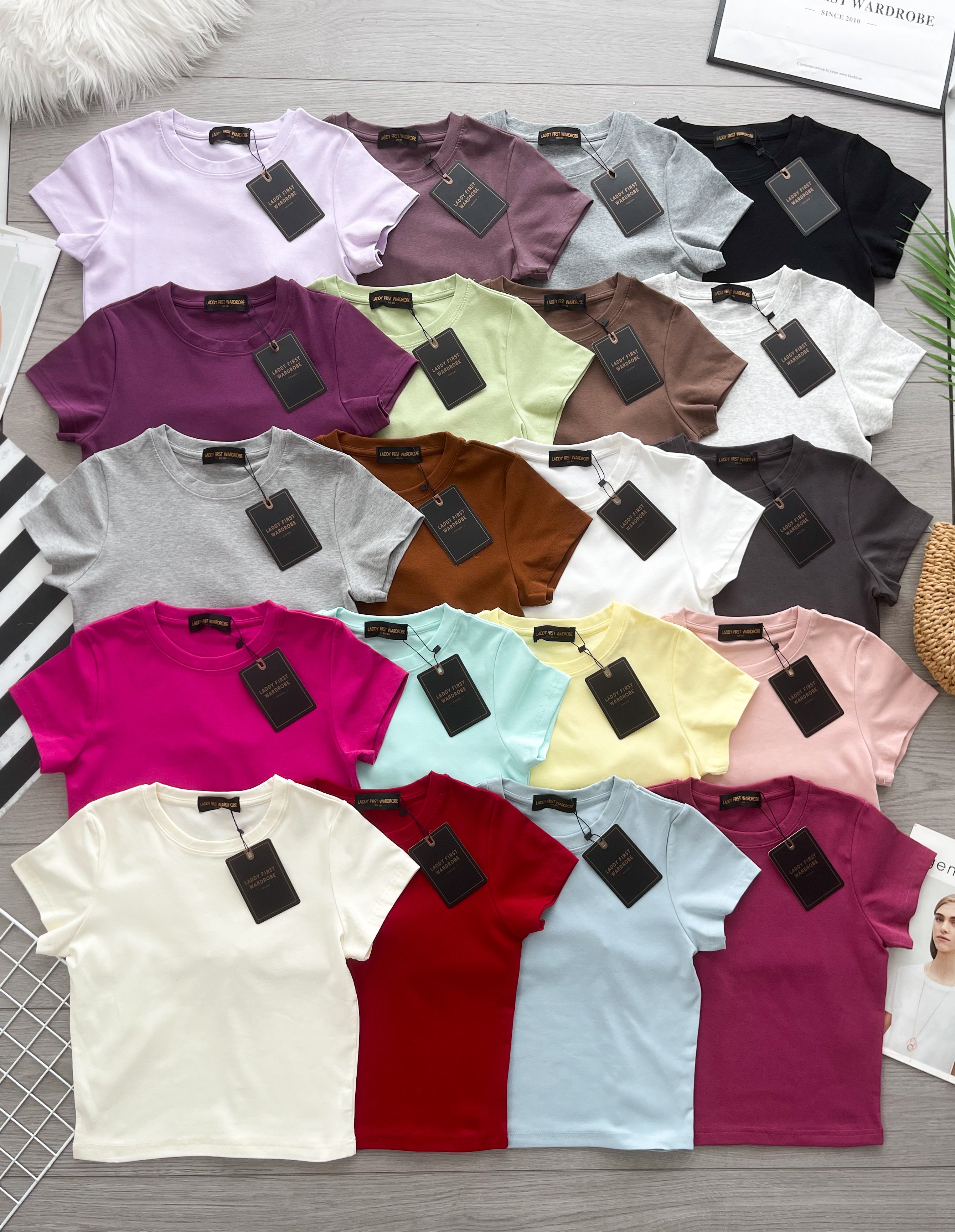 【T009-1】⚡补货预订款⚡高品质纯棉弹力圆领短袖日常简约休闲百搭上衣 ❤️❤️