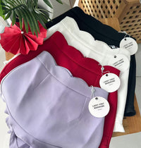 【S24116】【LFW独家小圆饼】高品质前裙后裤荷叶下摆西装高腰百搭裤裙 ❤️❤️ 【Ｄ-R3-C2】