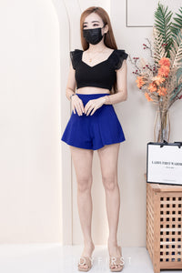 【S3380】【LFW独家小圆饼】高品质阔腿蓬蓬百褶显腰西装高腰百搭短裤，内层包臀防走光里布短裤 ❤️❤️【A-R3-C3】