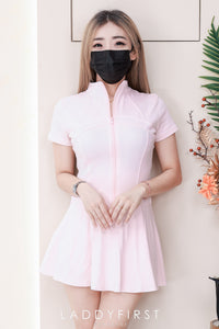 【SS88350】高品质两件式韩系运动风套装 修身版型上衣➕百搭裙子，内层有里布短裤❤️❤️【B-R1-C3】