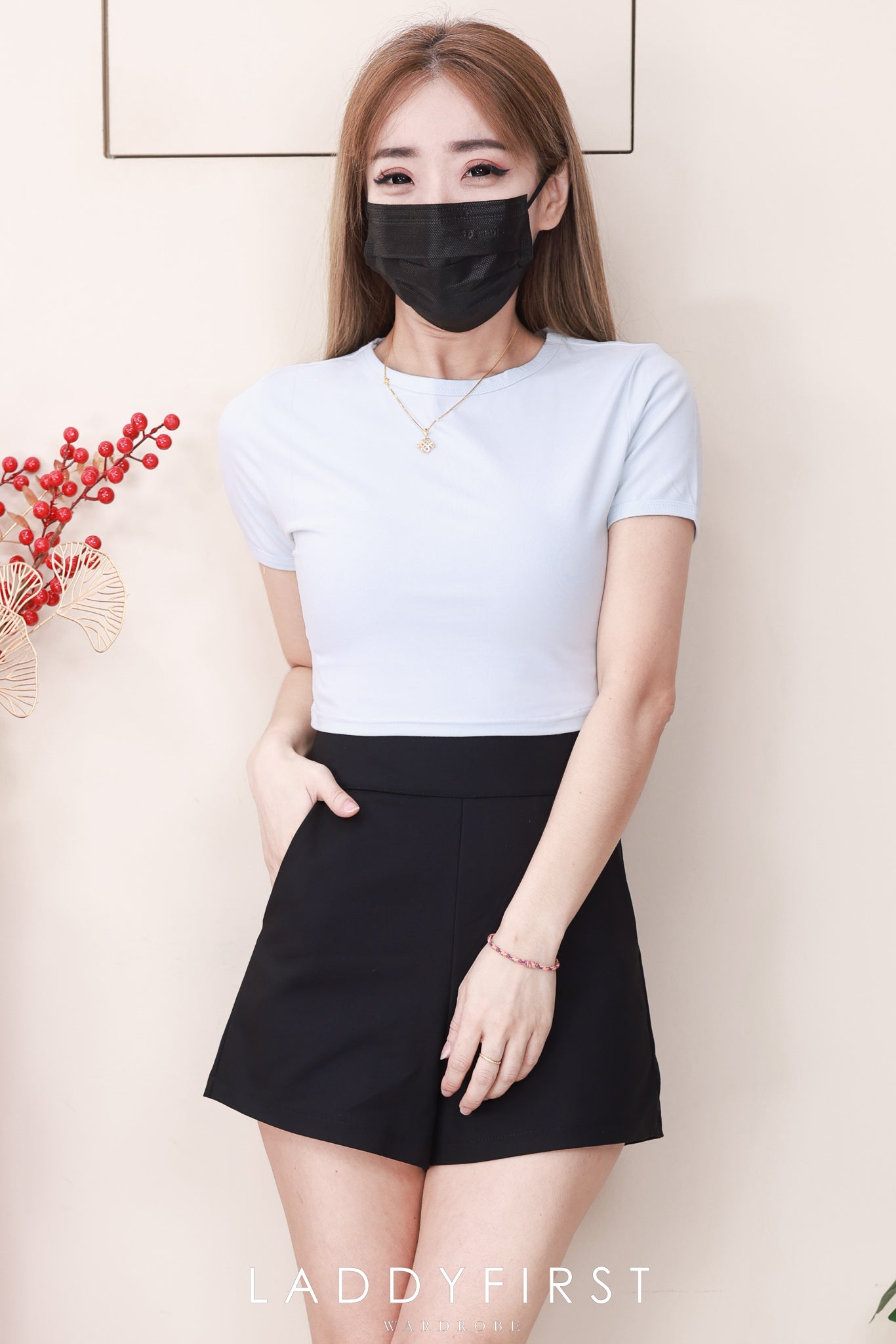 【T3543】独家爆款高品质百搭必备款纯棉弹力短版百搭短袖上衣 ❤❤