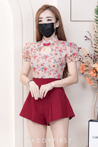 【S3380】【LFW独家小圆饼】高品质阔腿蓬蓬百褶显腰西装高腰百搭短裤，内层包臀防走光里布短裤 ❤️❤️【A-R3-C3】