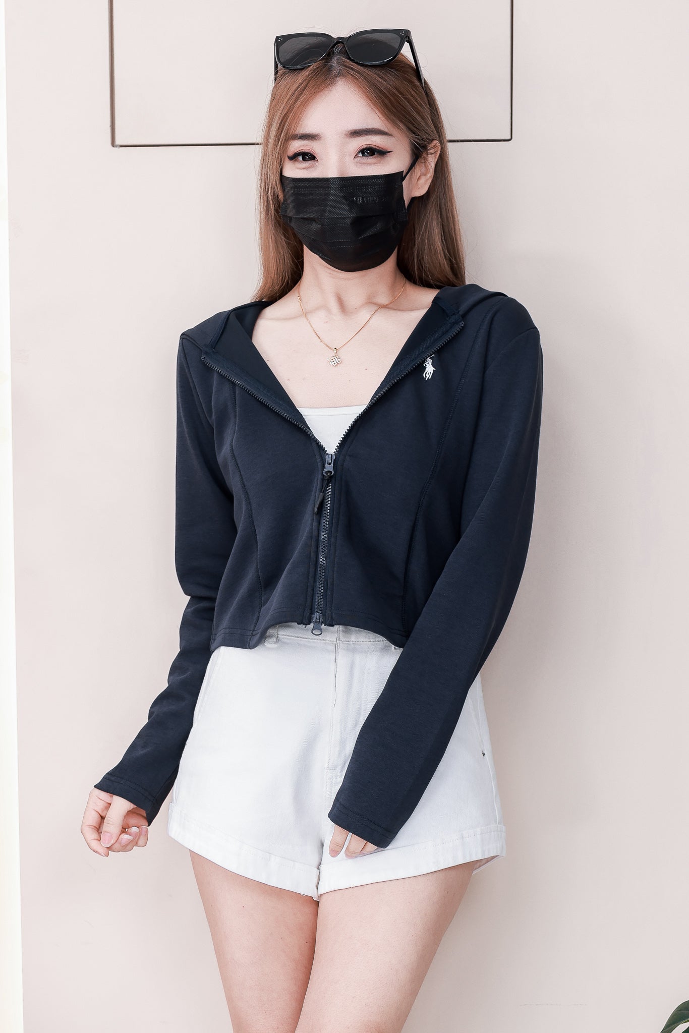 【JK25212】高品质polo刺绣连帽长袖卫衣外套❤❤