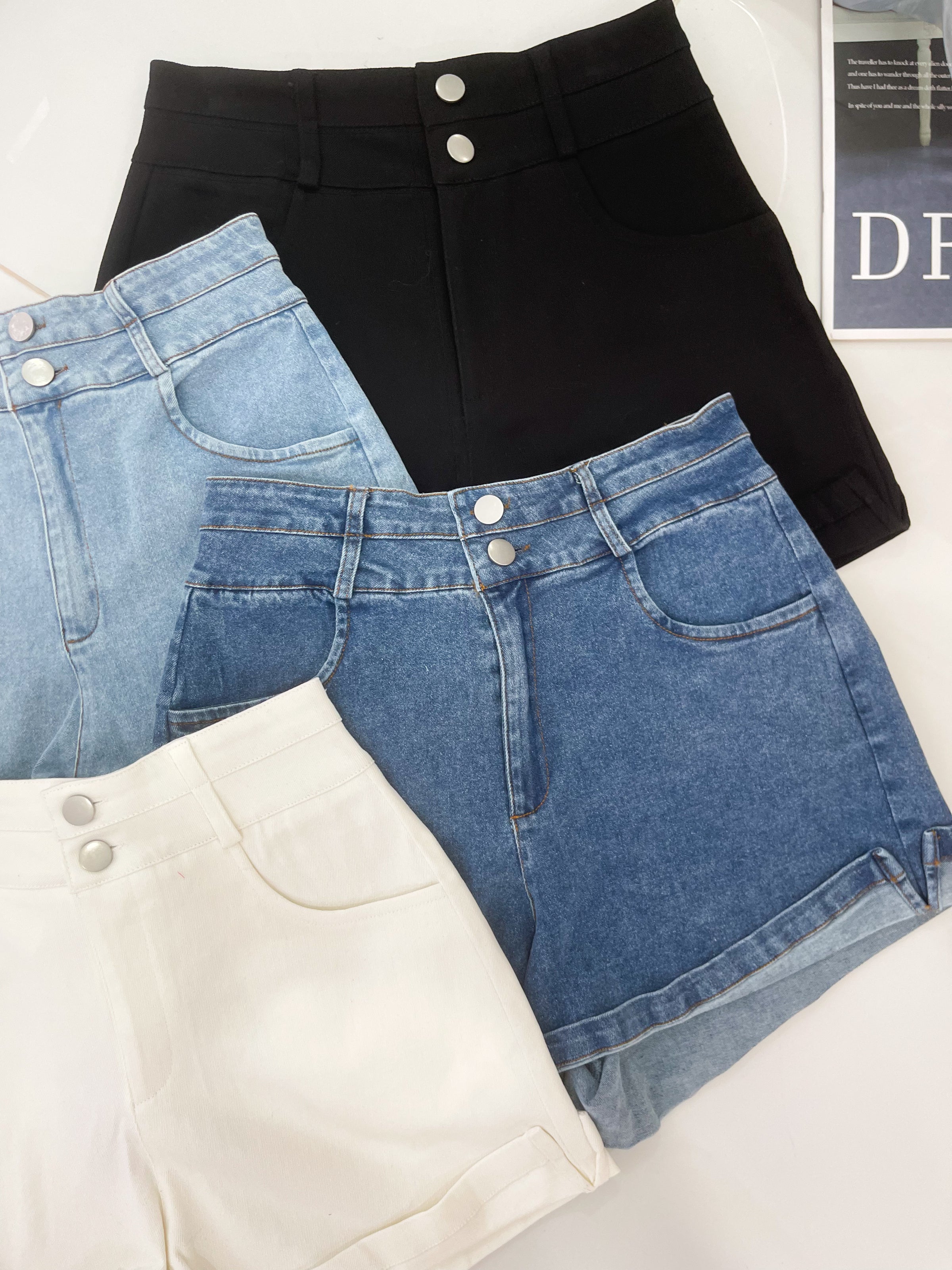 【S4978 / 19887】高品质简约休闲COTTON JEANS牛仔百搭短裤，有口袋 ❤️❤️ 【A-R1-C2】