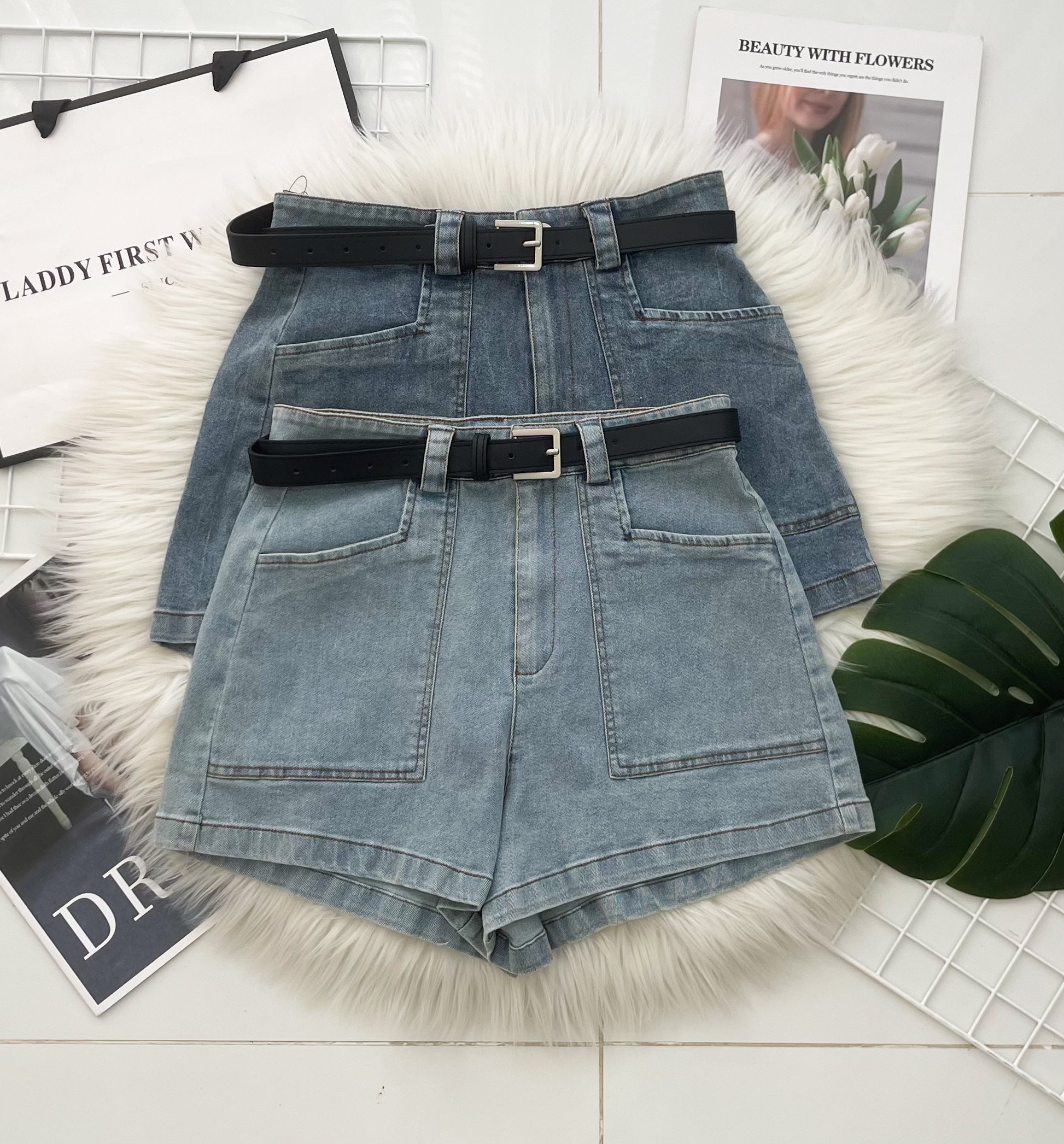 【S4964 / 19690】高品质COTTON JEANS简约日常休闲百搭牛仔长裤，有口袋 配送皮革腰带 ❤️❤️