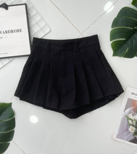 【S4981 / 14035】高品质气质西装百褶拼接蕾丝边减龄百搭高腰短裤，有口袋 ❤️❤️【D-R2-C6】
