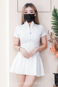 【SS88350】高品质两件式韩系运动风套装 修身版型上衣➕百搭裙子，内层有里布短裤❤️❤️【B-R1-C3】