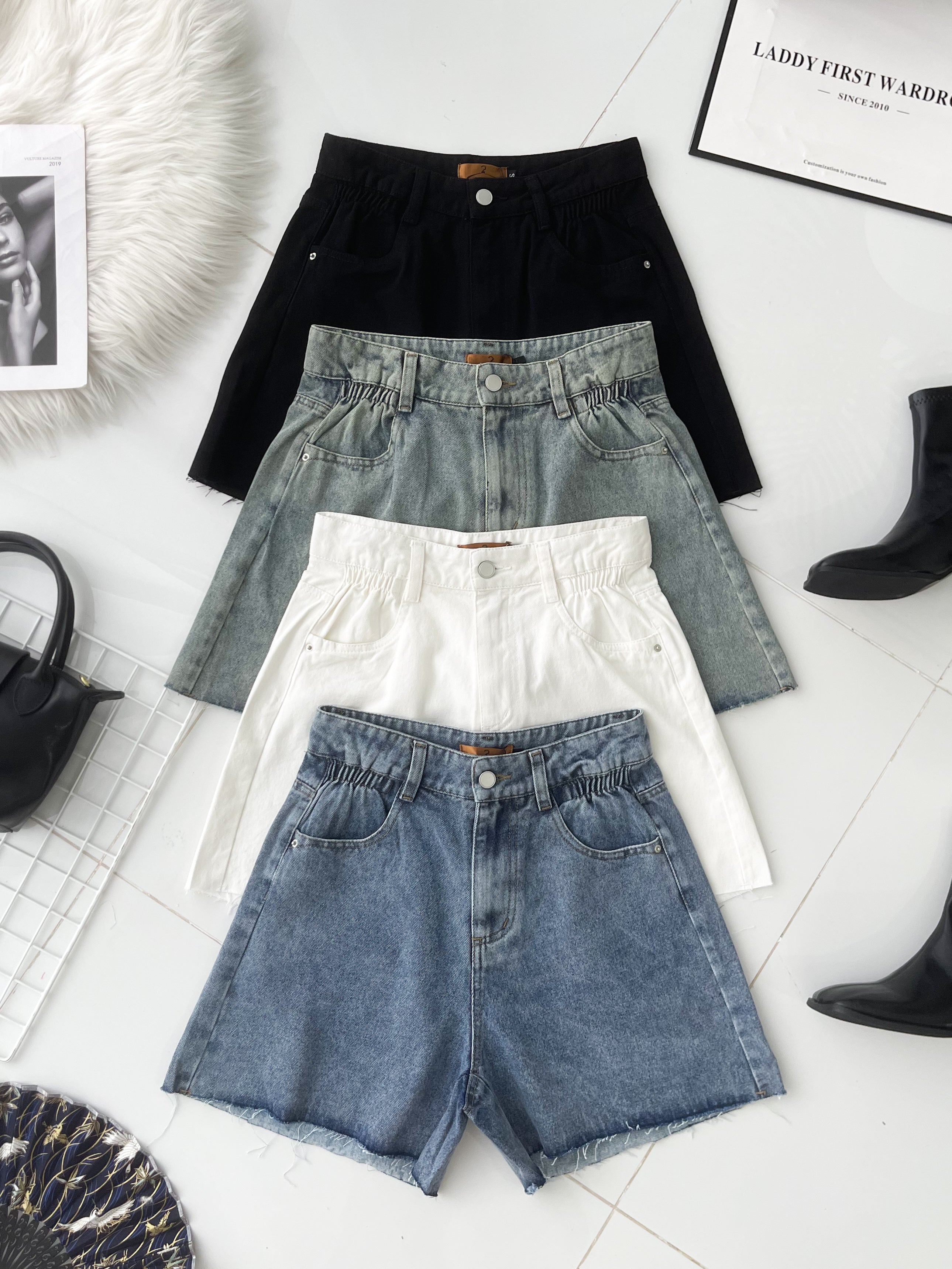 【S121573】高品质简约日常休闲百搭牛仔短裤，有口袋 ❤️❤️