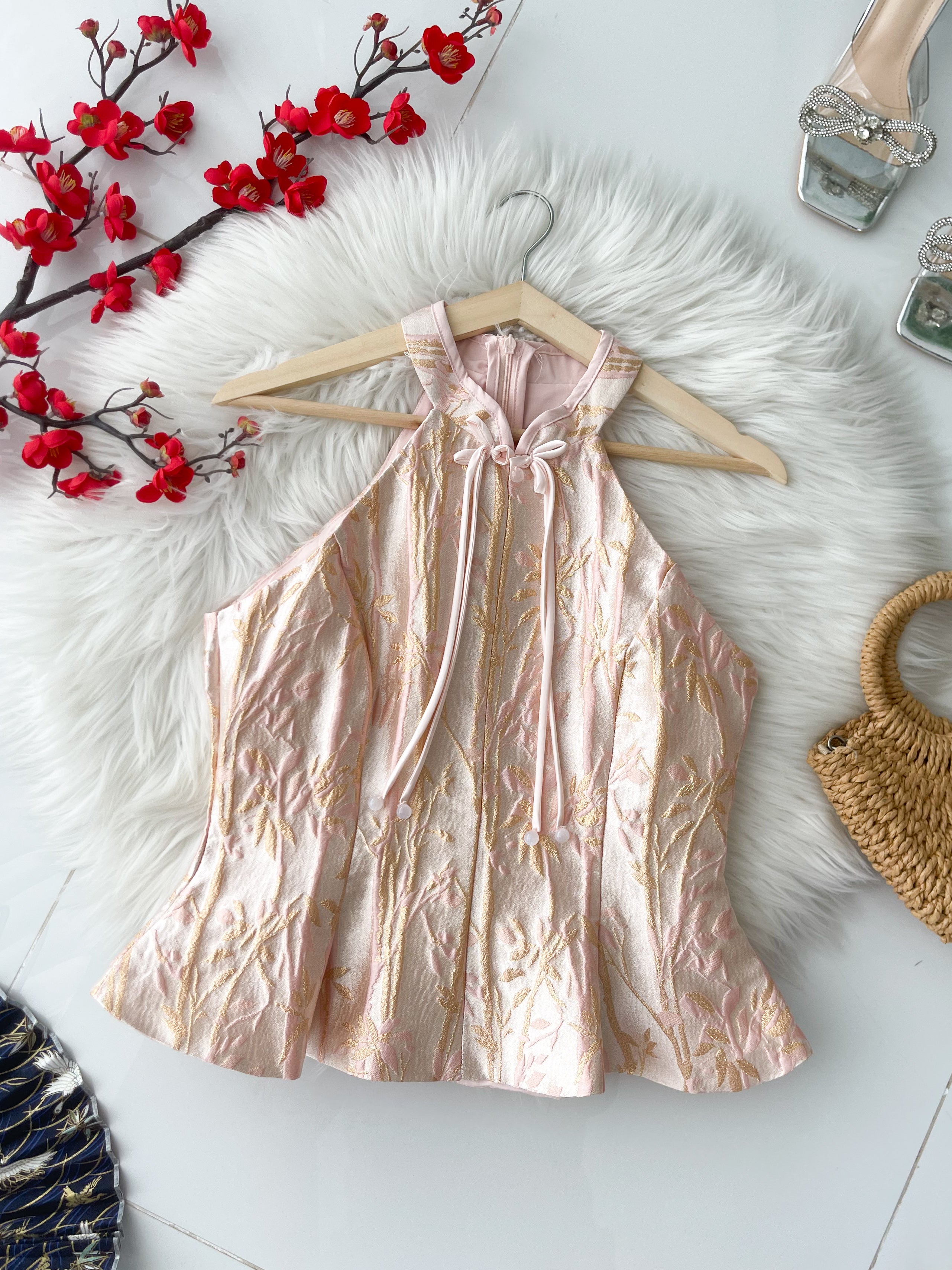 【T14543 / 37573】高品质高端气质收腰版提花旗袍上衣 ❤❤