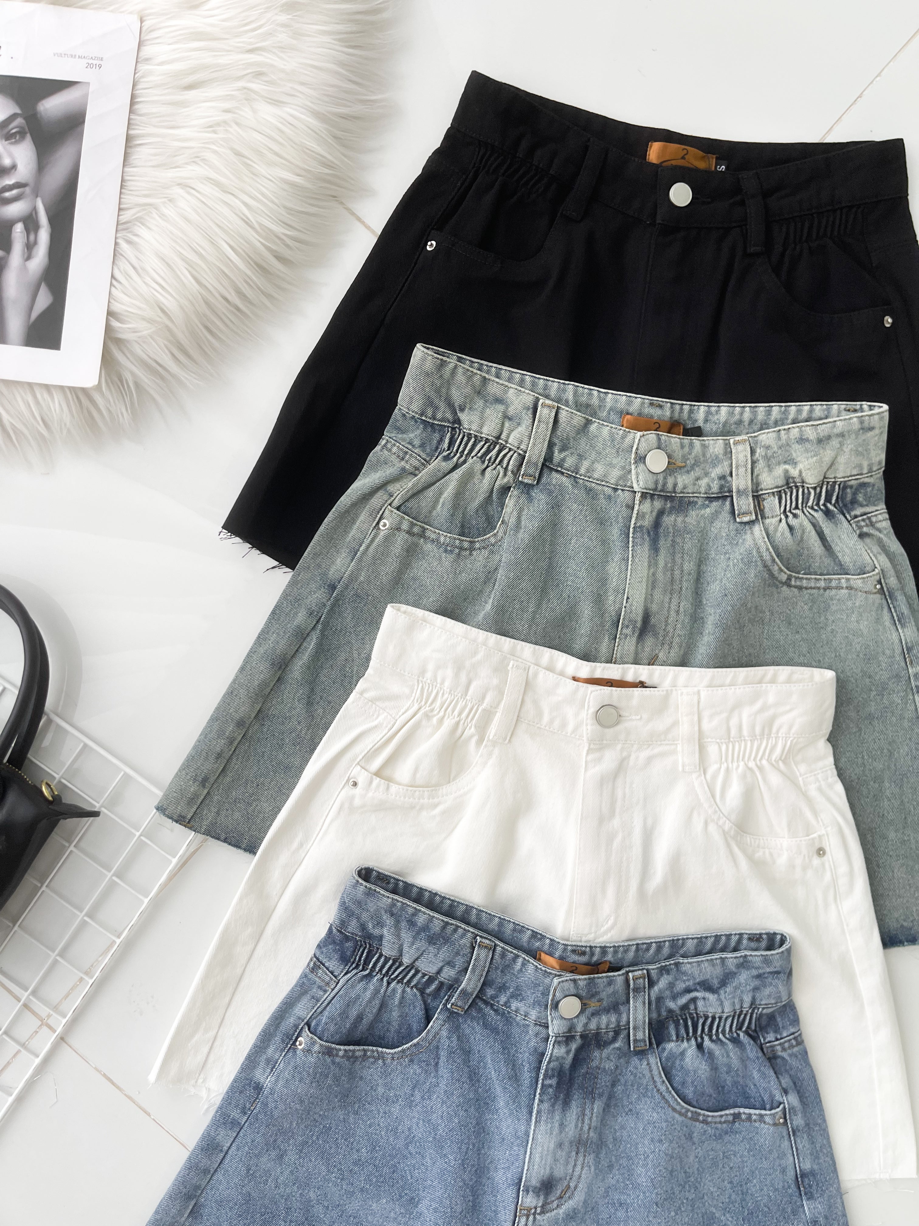 【S121573】高品质简约日常休闲百搭牛仔短裤，有口袋 ❤️❤️