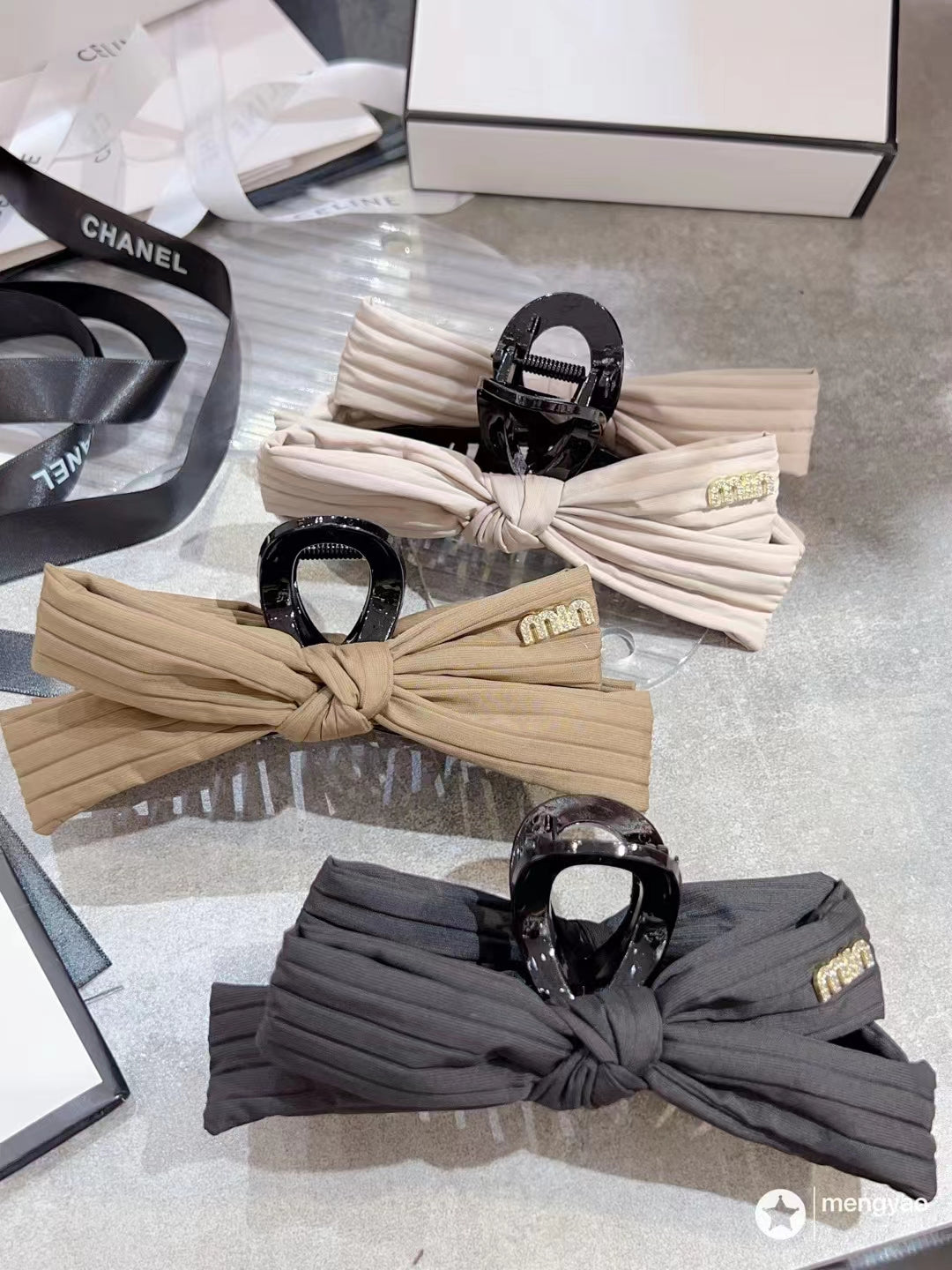 【A621】✅ 复古韩版双层蝴蝶结大号盘发发夹 ❤️