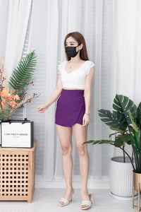 【T226341】独家爆款「短版」无袖叠层荷叶边时装上衣，后中拉链 ❤❤ 【A-R1-C4】