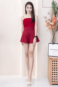 【S3380】【LFW独家小圆饼】高品质阔腿蓬蓬百褶显腰西装高腰百搭短裤，内层包臀防走光里布短裤 ❤️❤️【A-R3-C3】