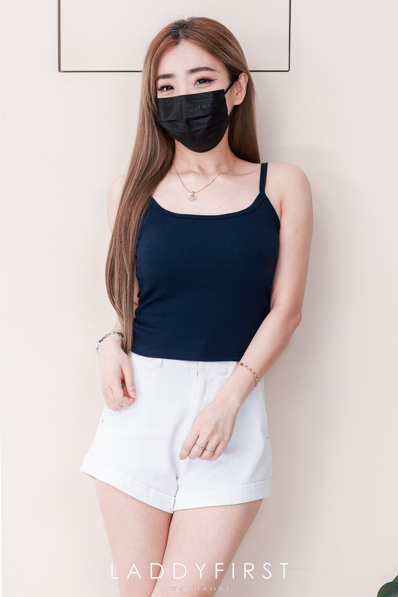 【T82579】高品质带胸垫螺纹弹力无袖肩带百搭背心上衣 ❤❤