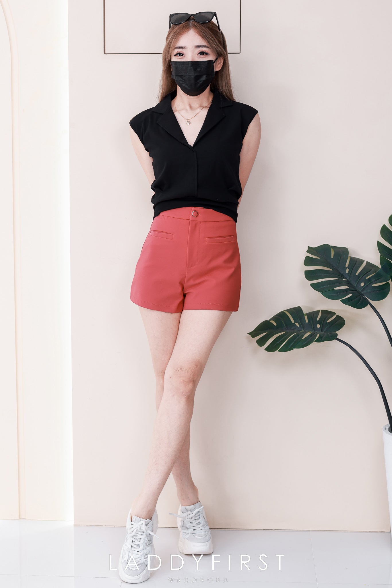 【S2062】🧧 宠粉福利回馈 🧧  独家爆款高品质四面弹高腰短裤，有口袋 ❤️❤️ 【D-R3-C1】