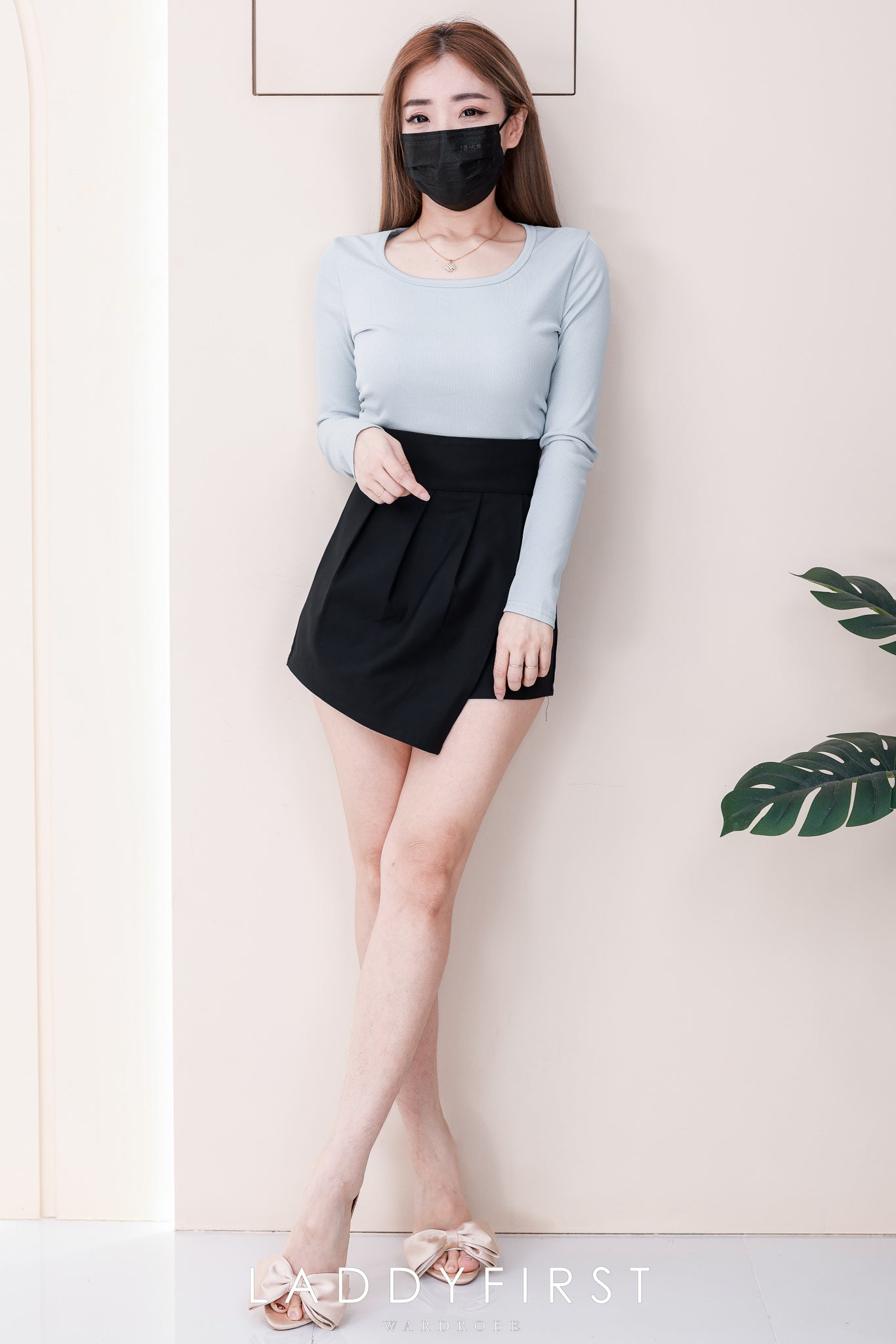【S077】高品质简约又好看前裙后裤西装高腰百搭裤裙，有口袋 ❤️❤️ 【A-R2-C5】