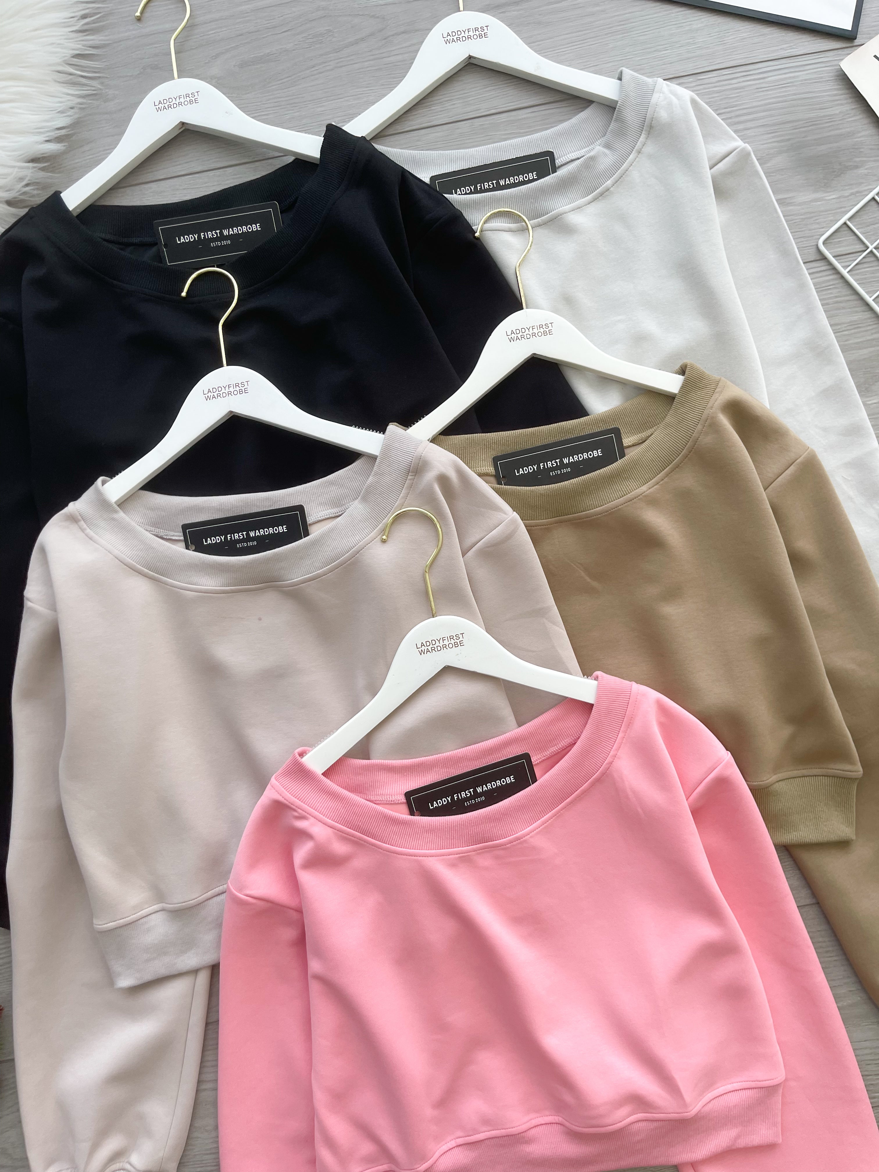 【T82551】高品质韩系宽松版圆领长袖卫衣上衣 ❤❤