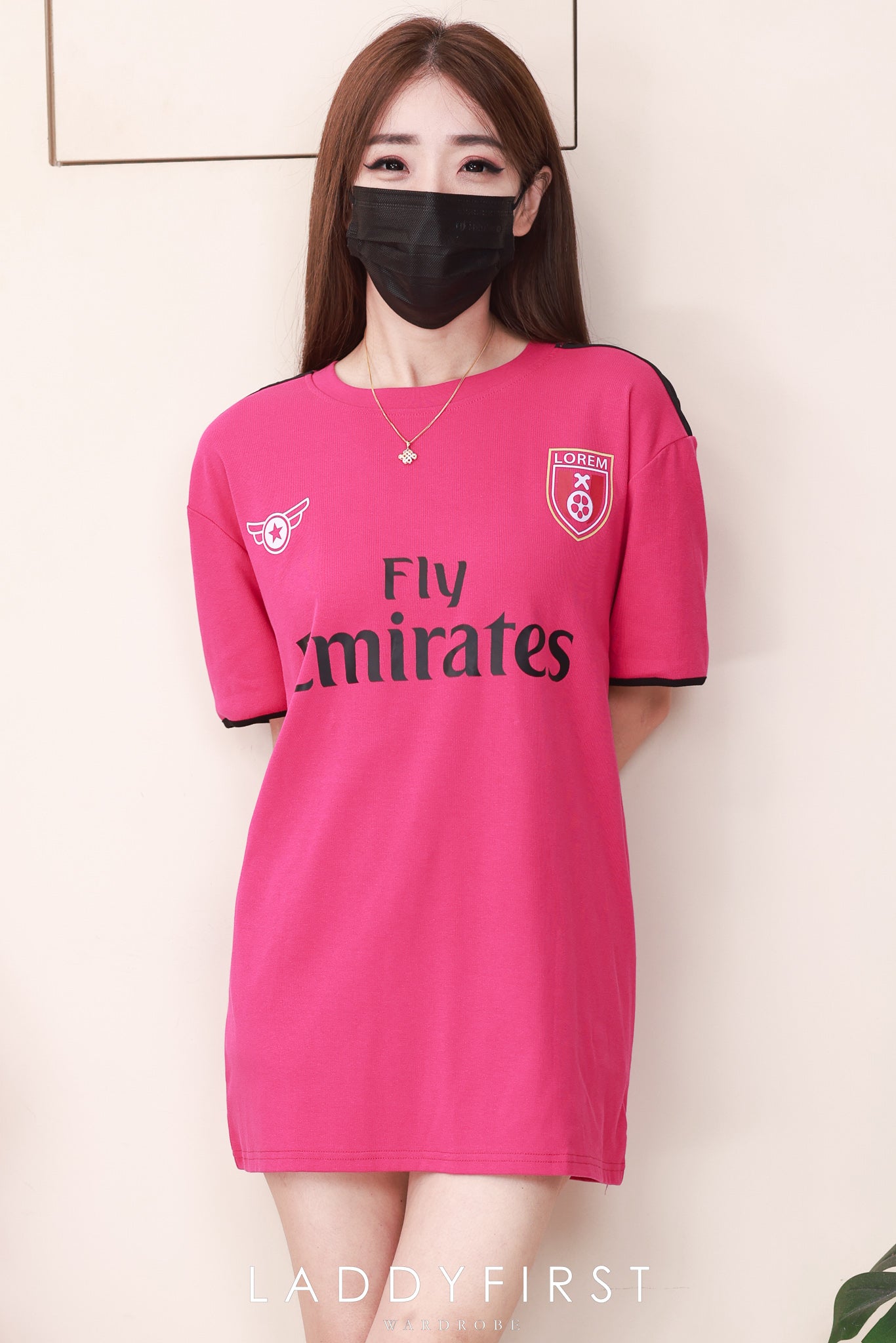 【T14259 / 9060】高品质圆领字母拉线设计OVERSIZED 上衣 ❤❤【A-R2-C5】