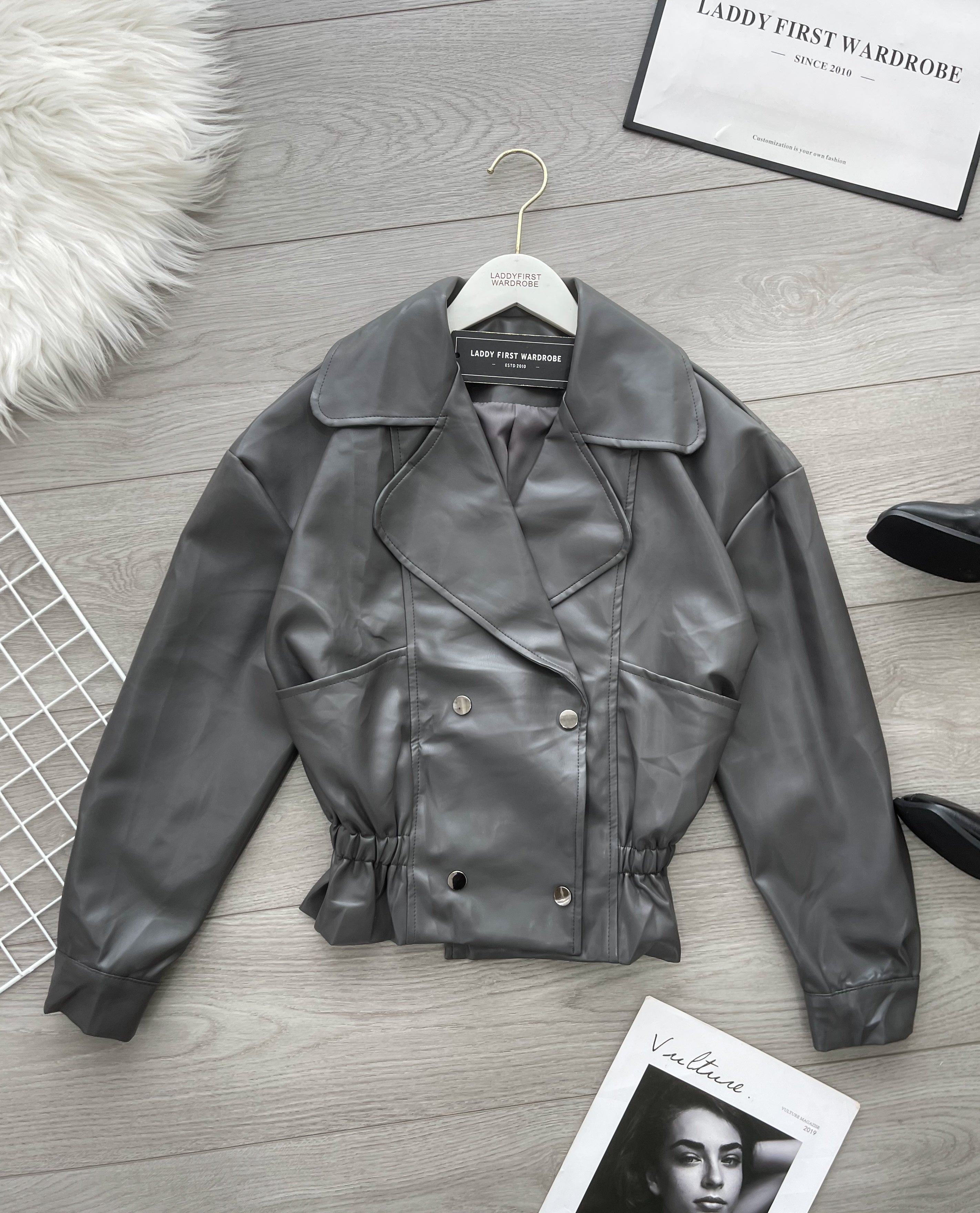 【JK2704】高品质复古骑士风气质皮革长袖外套 ❤️❤️