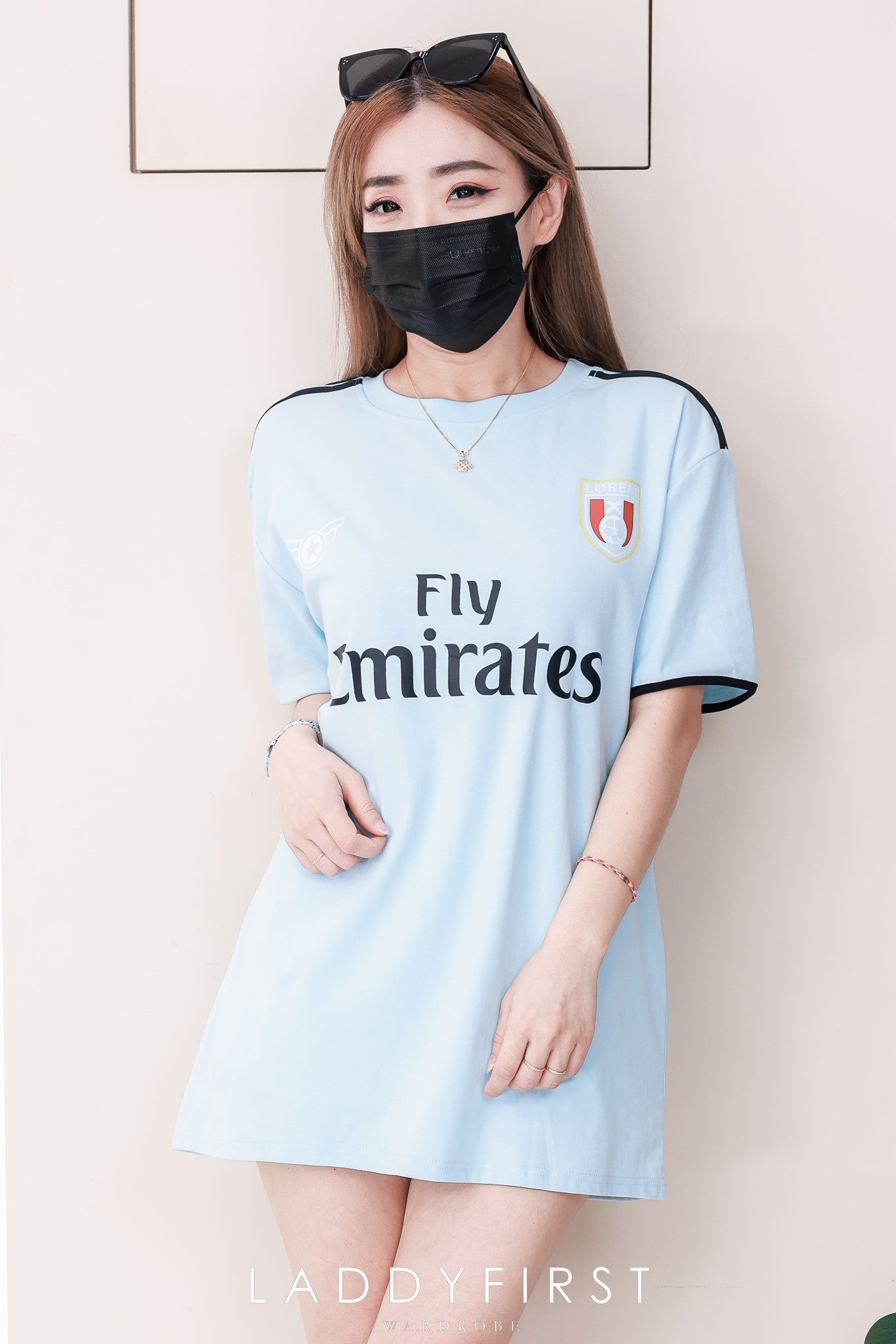 【T14259 / 9060】高品质圆领字母拉线设计OVERSIZED 上衣 ❤❤【A-R2-C5】